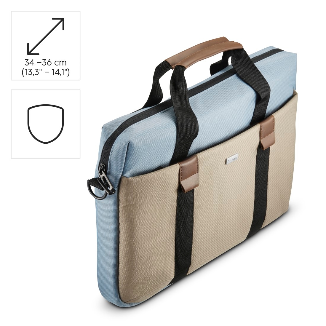 Hama Laptoptasche »Notebooktasche für 34-36 cm (13,3 -14,1 Zoll), Trolleyband« Polyester, Laptopfach, Vordertasche Organizerstruktur