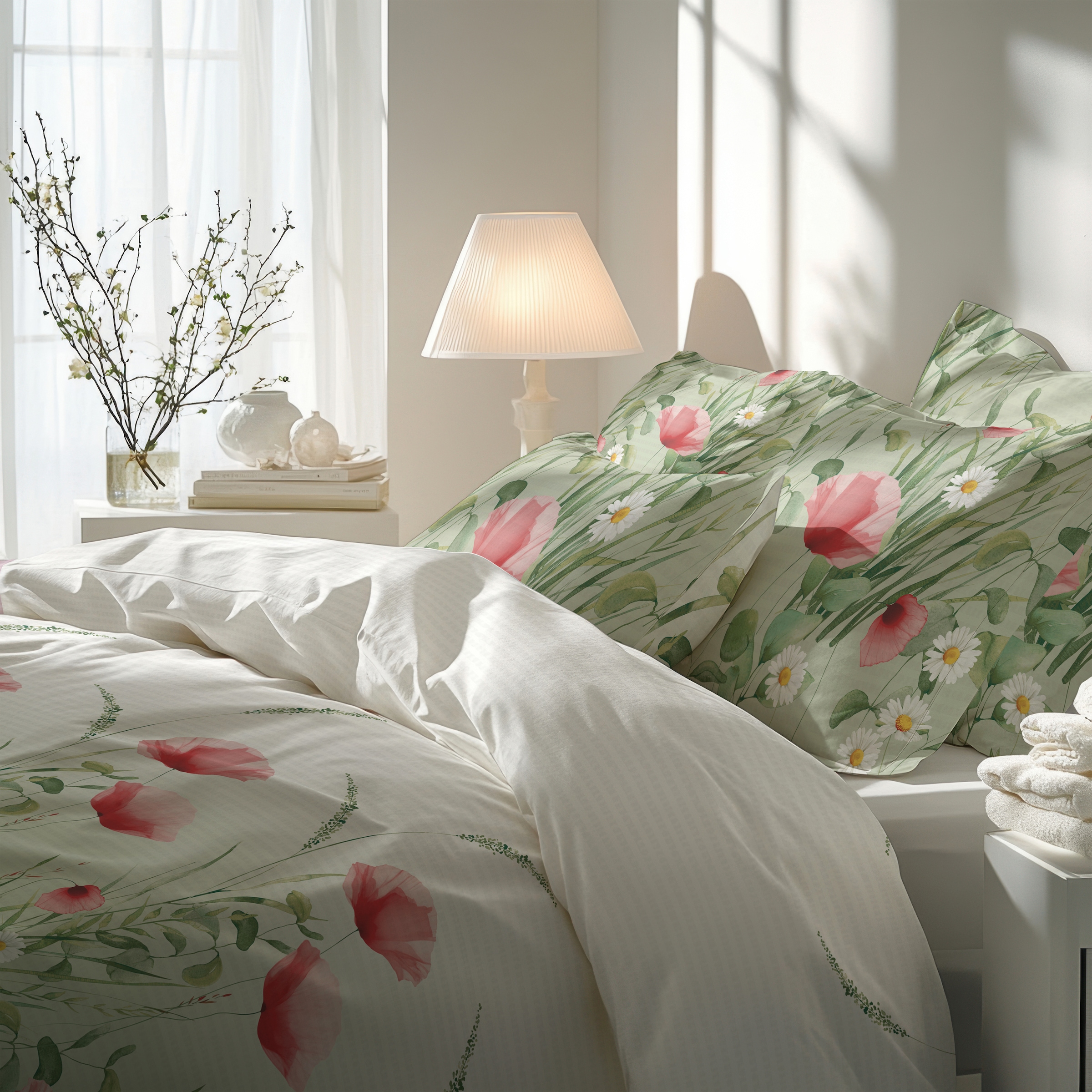 Florella Bettwäsche »»Liara grün« Soft-Touch Seersucker,  50% Baumwolle, 50% Viskose«