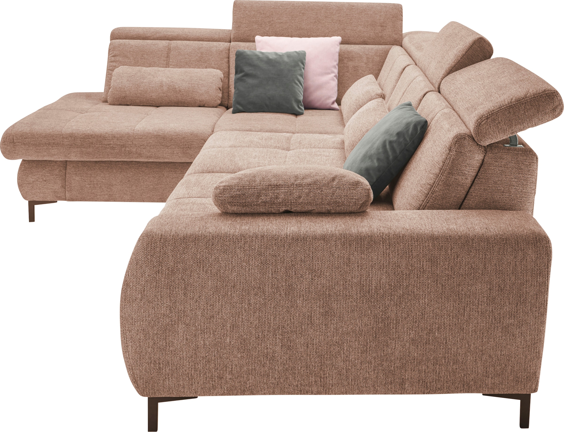 set one by Musterring Ecksofa Kaltschaumpolsterung, Flachgewebe, whlw. mit Funktionen, Sitzhöhe 49