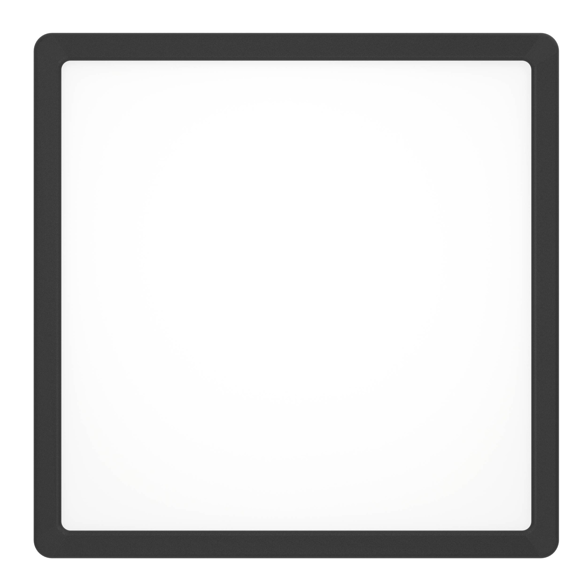 EGLO Aufbauleuchte »Fueva 6 Deckenlampe, Badlampe Decke, Kunststoff, IP44, Aufbaulampe« LED-Modul 1 Stk. Kaltweiß | Neutralweiß | Warmweiß Aufbauleuchte - L29 x B29 x H2,5 cm - schwarz - 13W inkl.