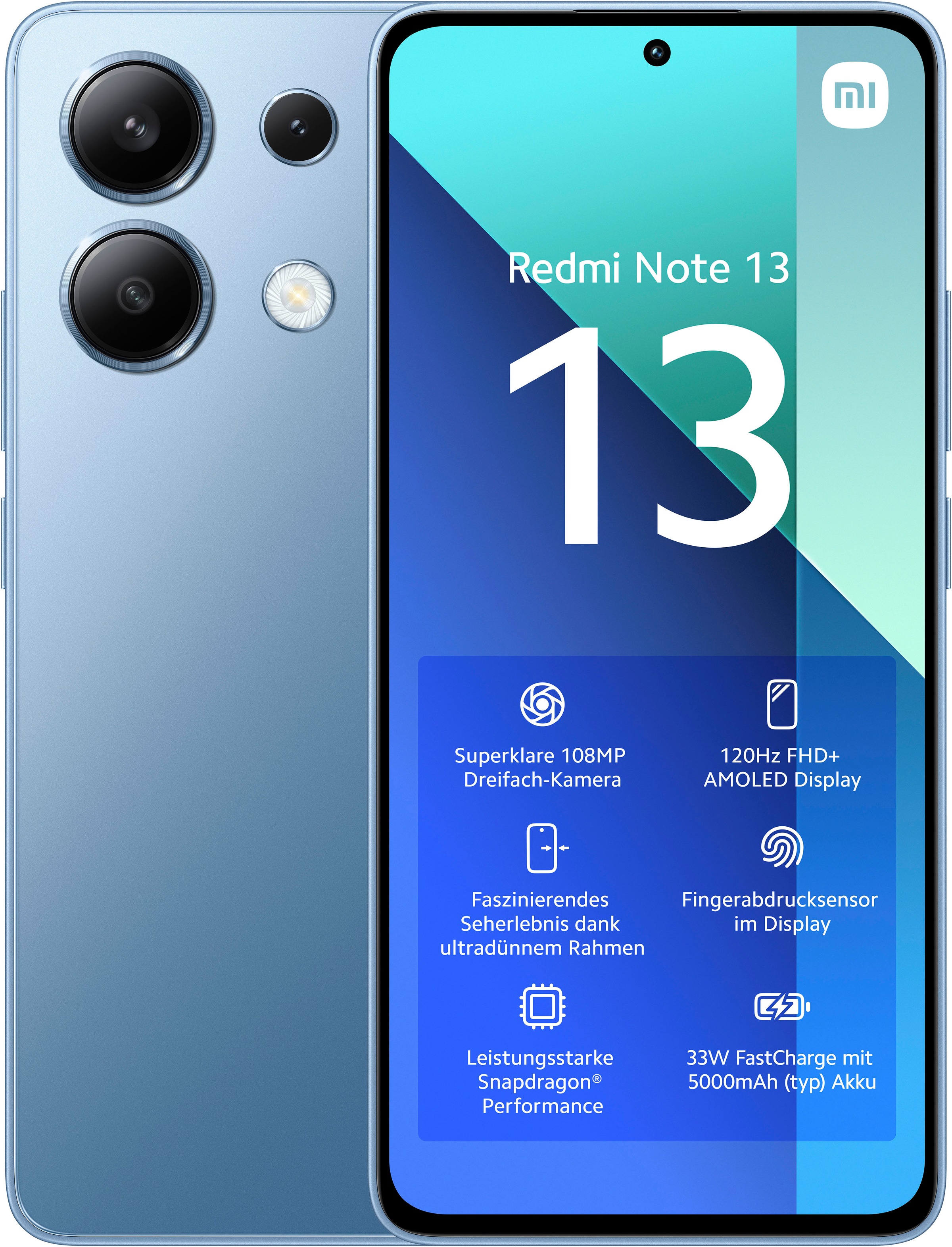 Xiaomi Smartphone »Redmi Note 13 8+128GB« Ice Blue in blau