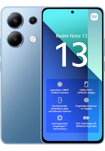 Smartphone »Redmi Note 13 8+128 GB«, Ice Blue, 16,94 cm/6,67 Zoll, 128 GB...