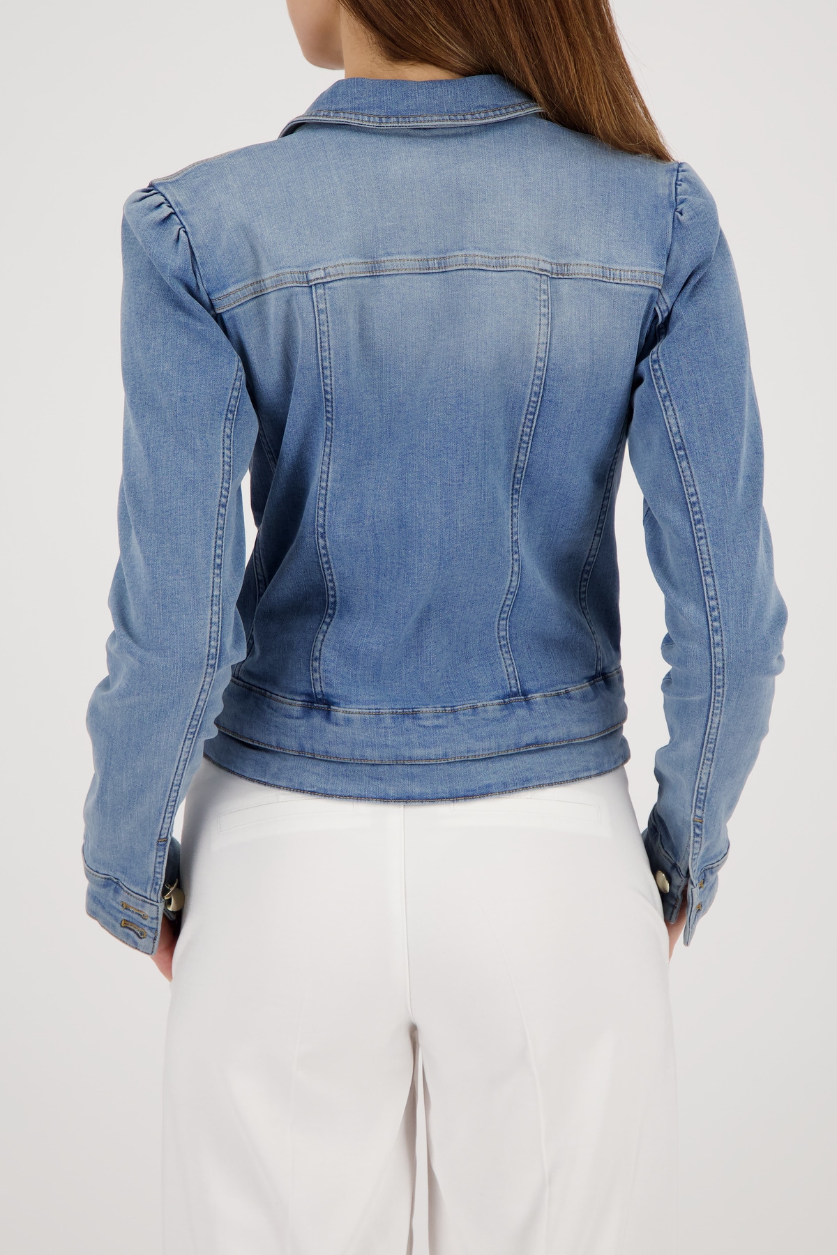 Monari Jeansjacke »Jacke Jeans« ohne Kapuze Regular fit mit Schmuckknöpfen