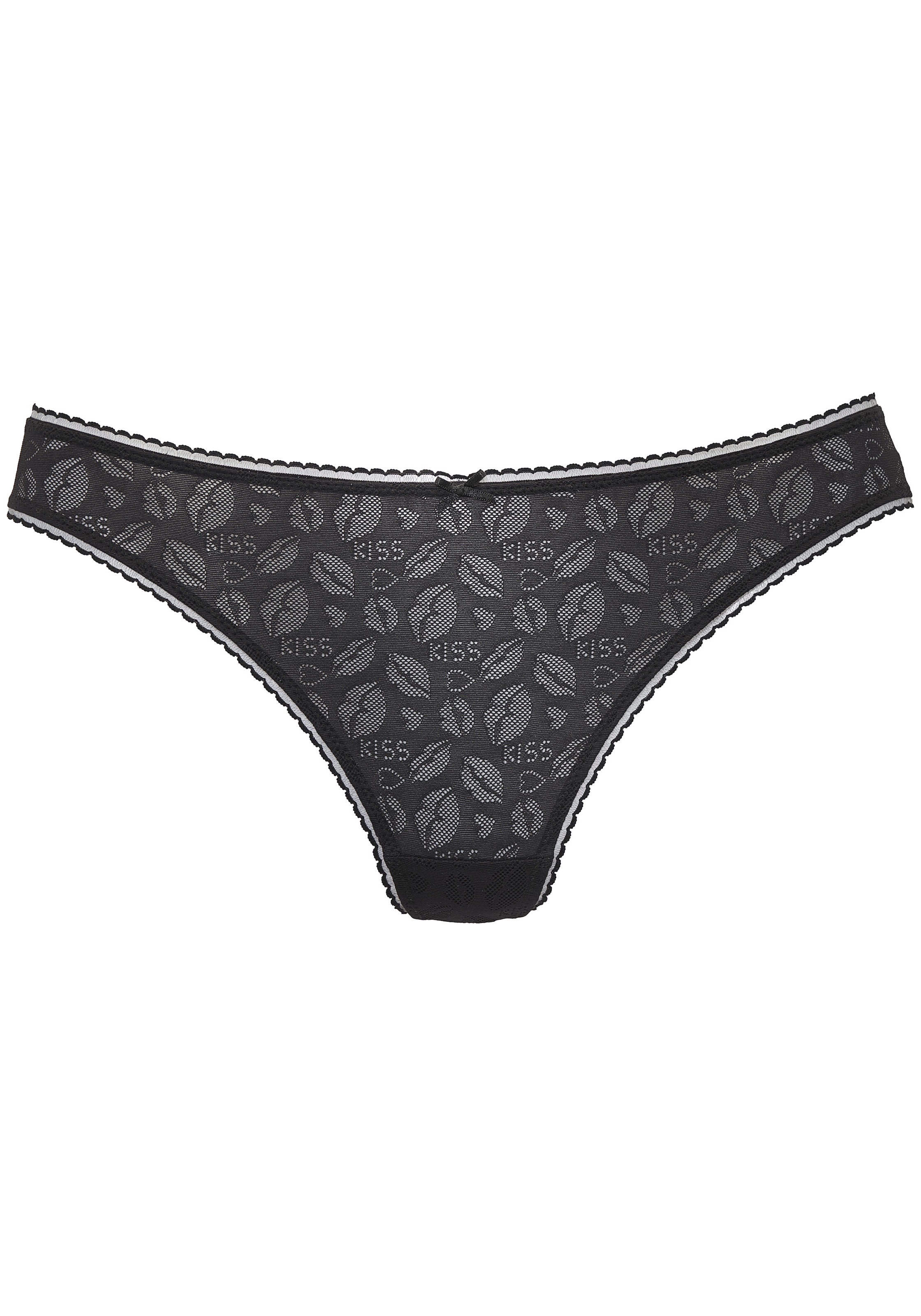 LASCANA String aus Spitze in Kussmund-Optik