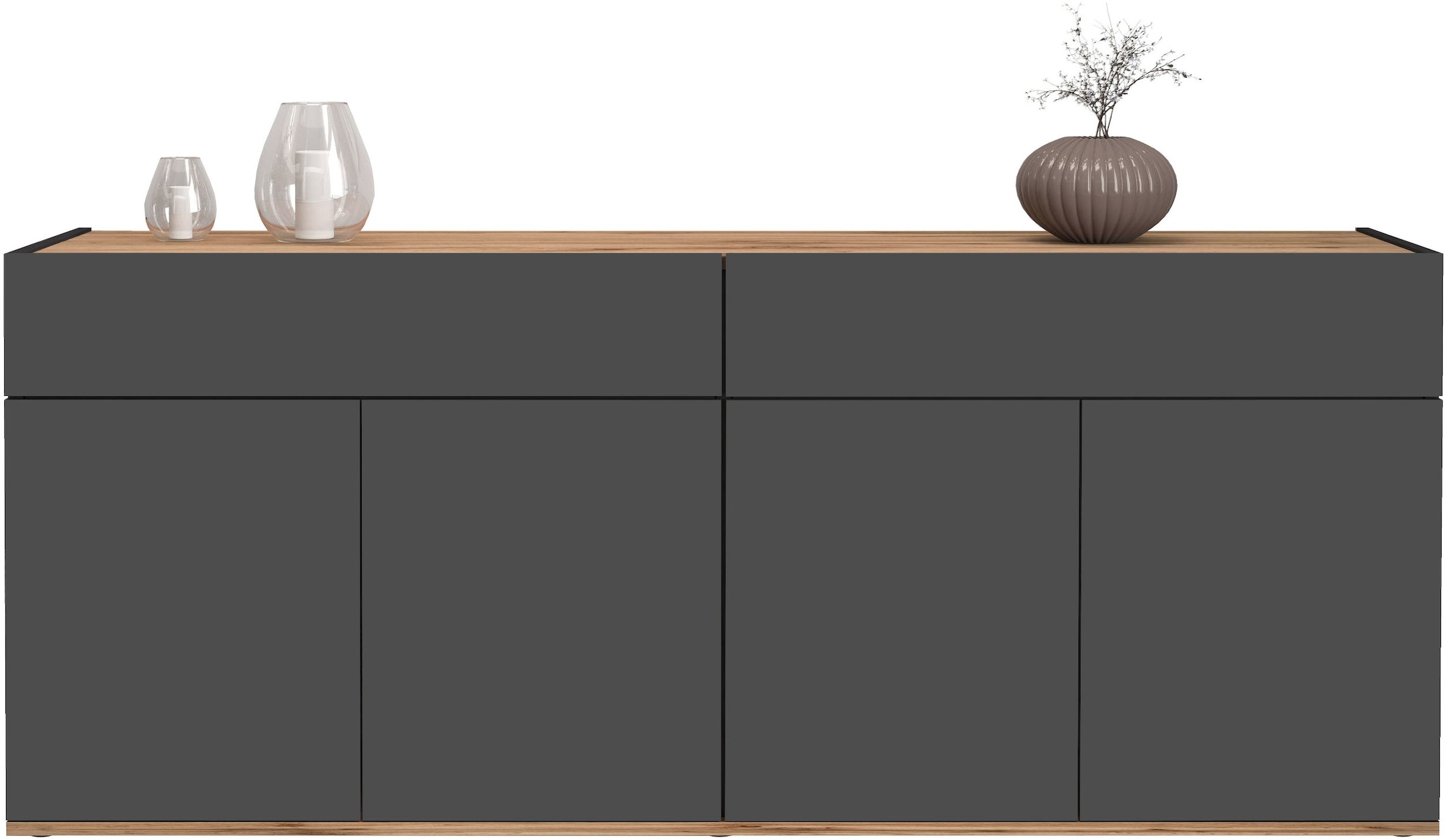 INOSIGN Sideboard »Garda, Kommode, Schrank, Kredenz«, 4 Türen, 2 Schubladen, grifflos Breite 160,1 cm