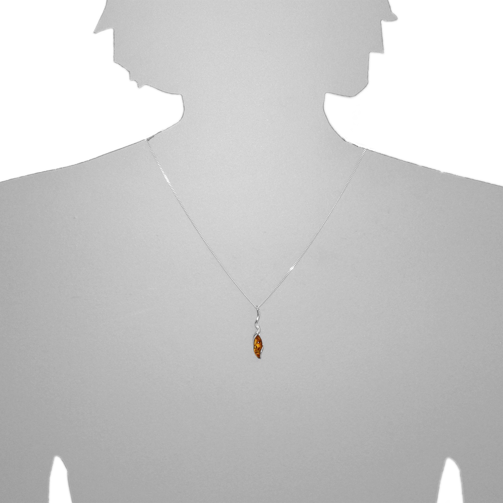 OSTSEE-SCHMUCK Kettenanhänger »- Annelie - Silber 925/000 - Bernstein«
