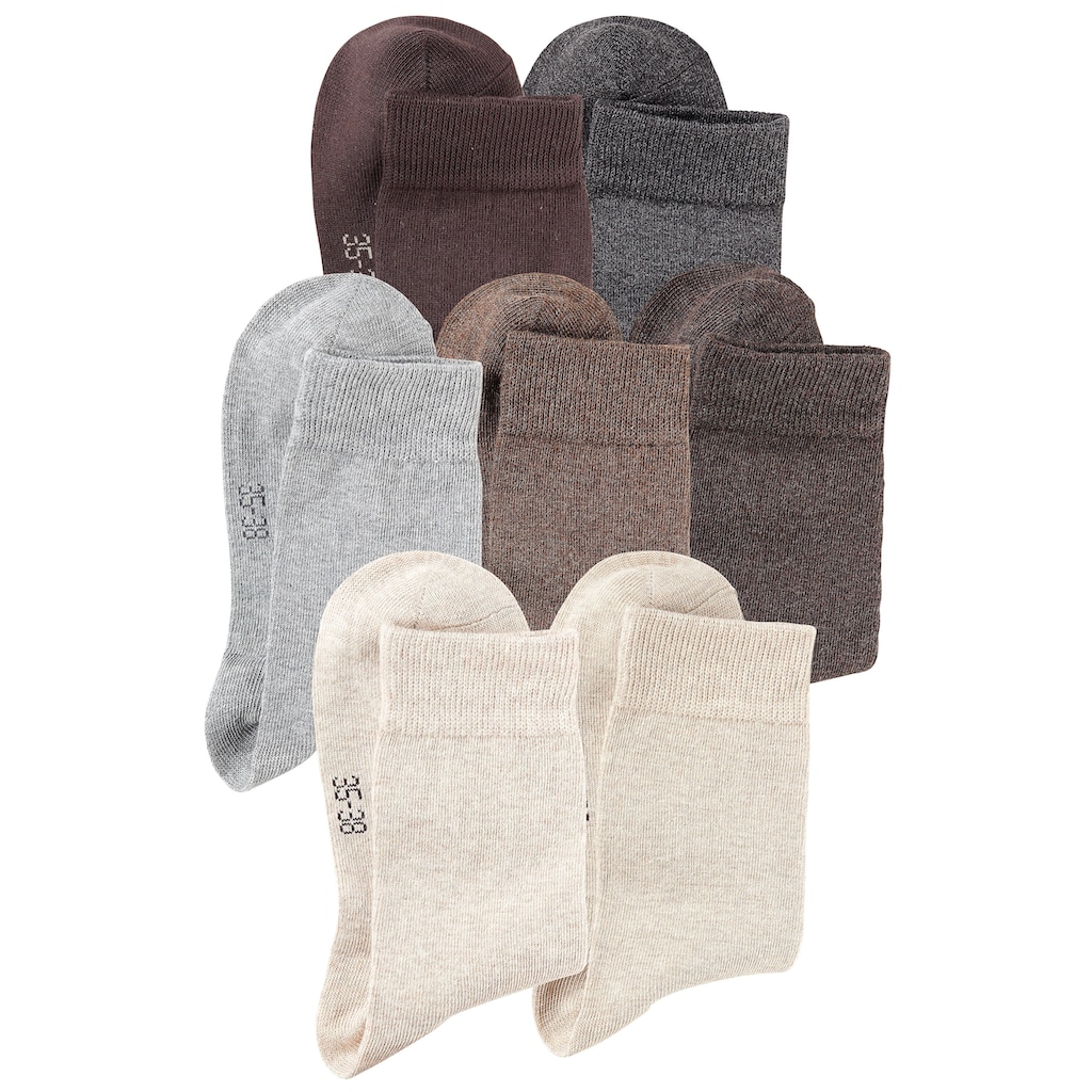 Lavana Basicsocken, (Set, 7 Paar), mit druckfreiem Bündchen