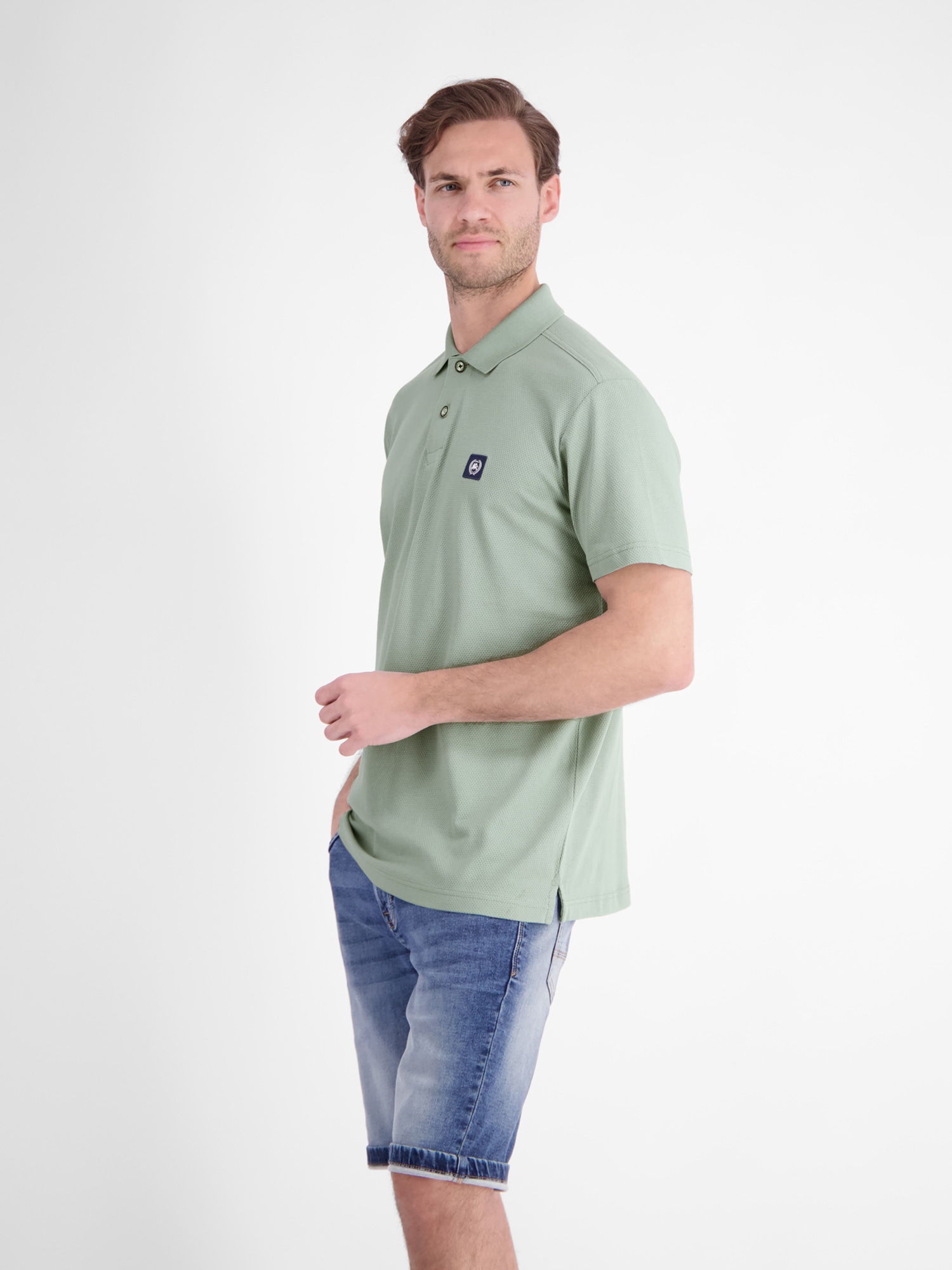 LERROS Poloshirt »Maskulines Poloshirt aus Baumwolle mit griffiger Struktur«