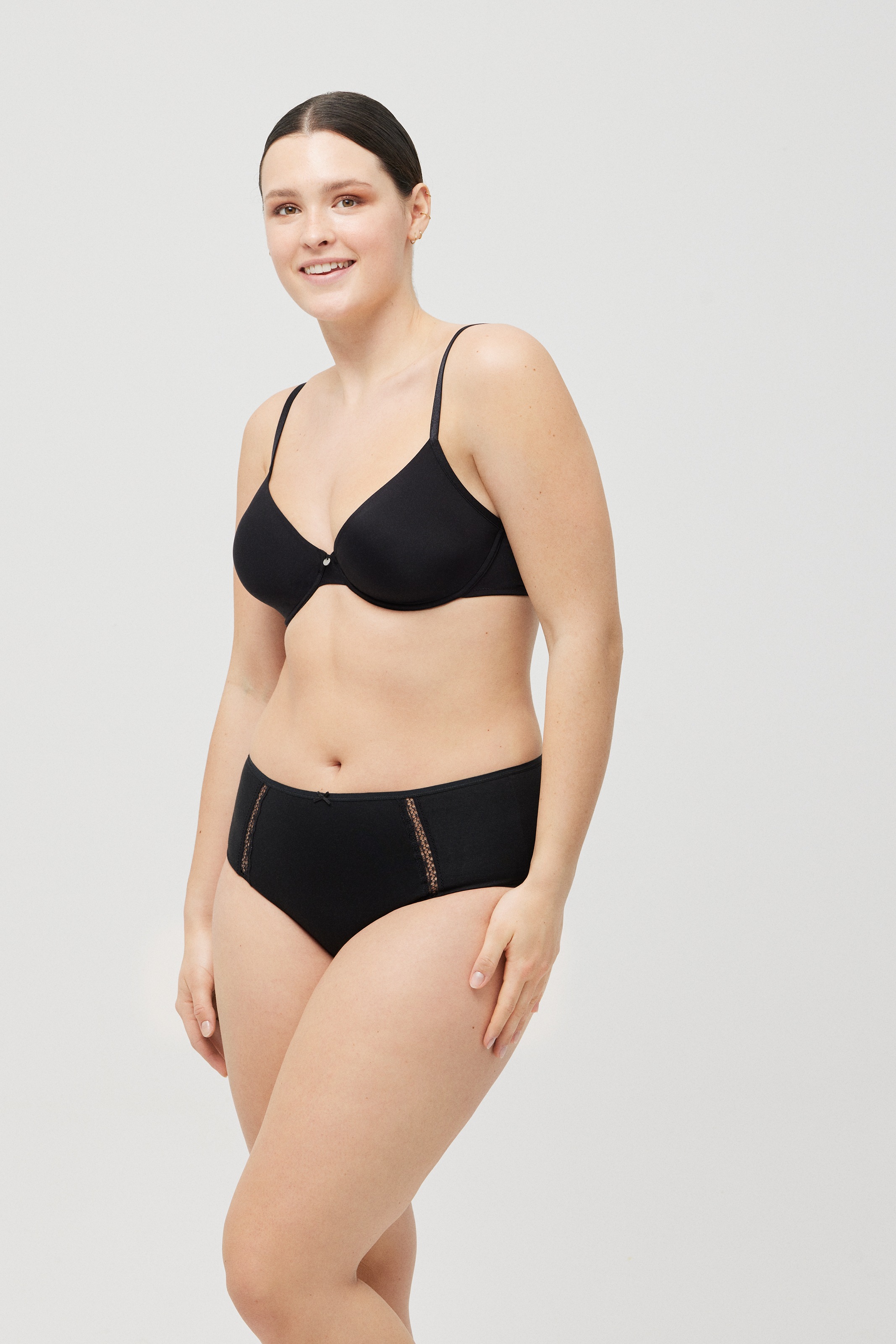 YSABEL MORA Taillenslip 3er Pack,  Spitze, elastisch, weich, formend, Baumwollmix