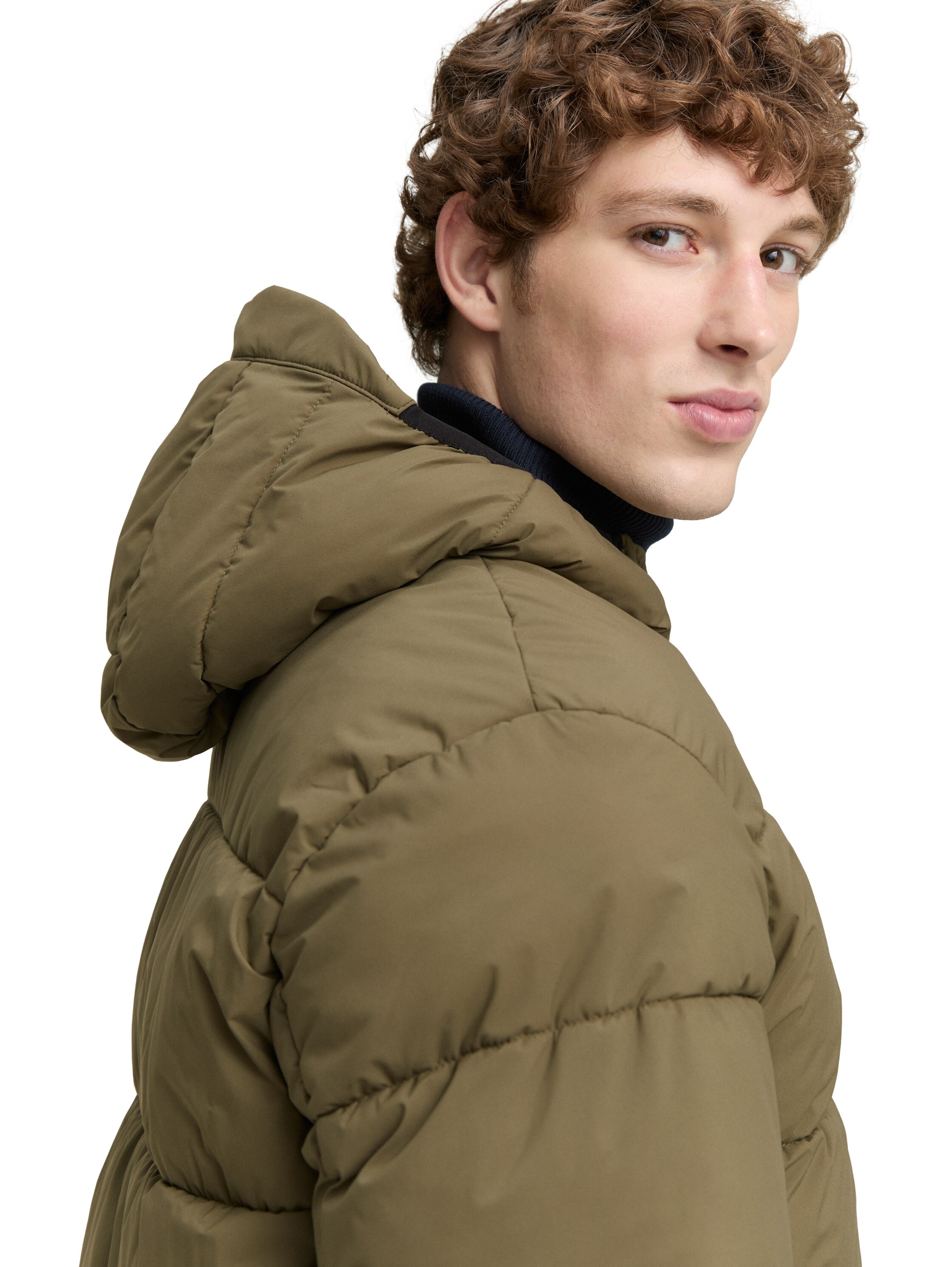 TOM TAILOR Denim Steppjacke, mit Kapuze, mit Kapuze