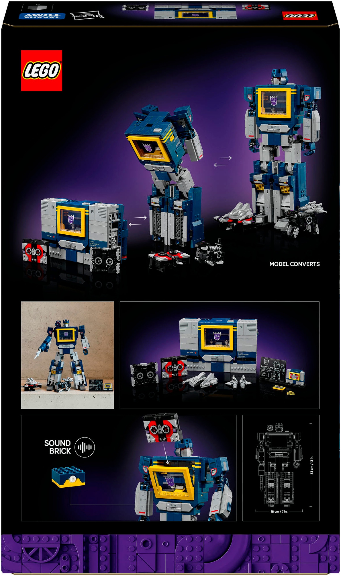 LEGO® Konstruktionsspielsteine »Transformers: Soundwave (10358), LEGO Icons« Made in Europe