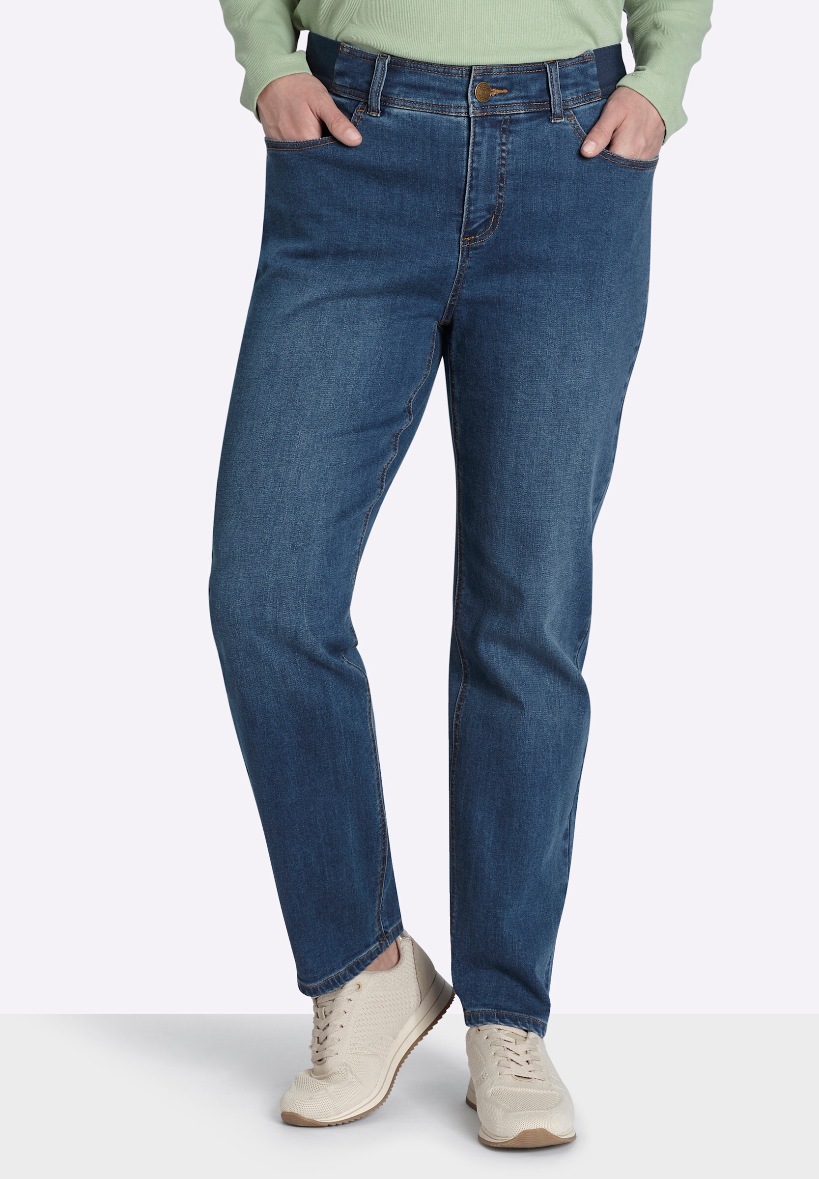 Sheego 5-Pocket-Jeans »Jeans Slim-fit-Jeans mit Komfortbund«