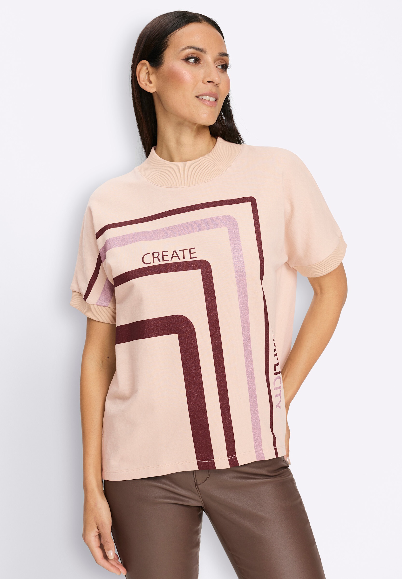 heine T-Shirt »Shirt Rollkragenshirt«