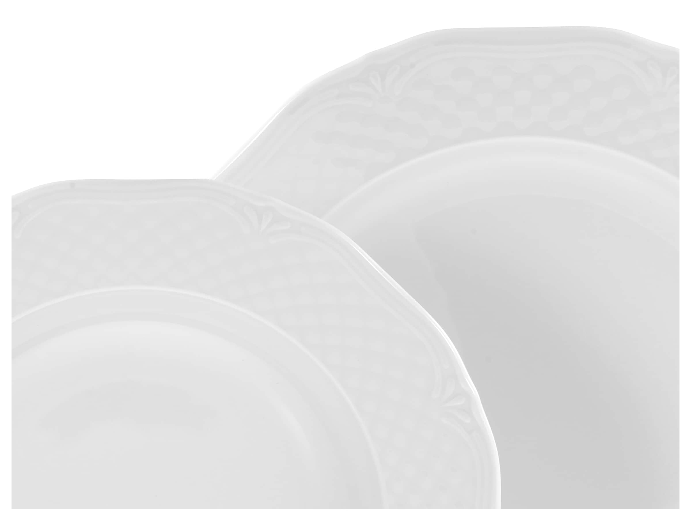 CreaTable Tafelservice »Arianne Weiss, Service 12-tlg.« Klassisch, Zeitlos