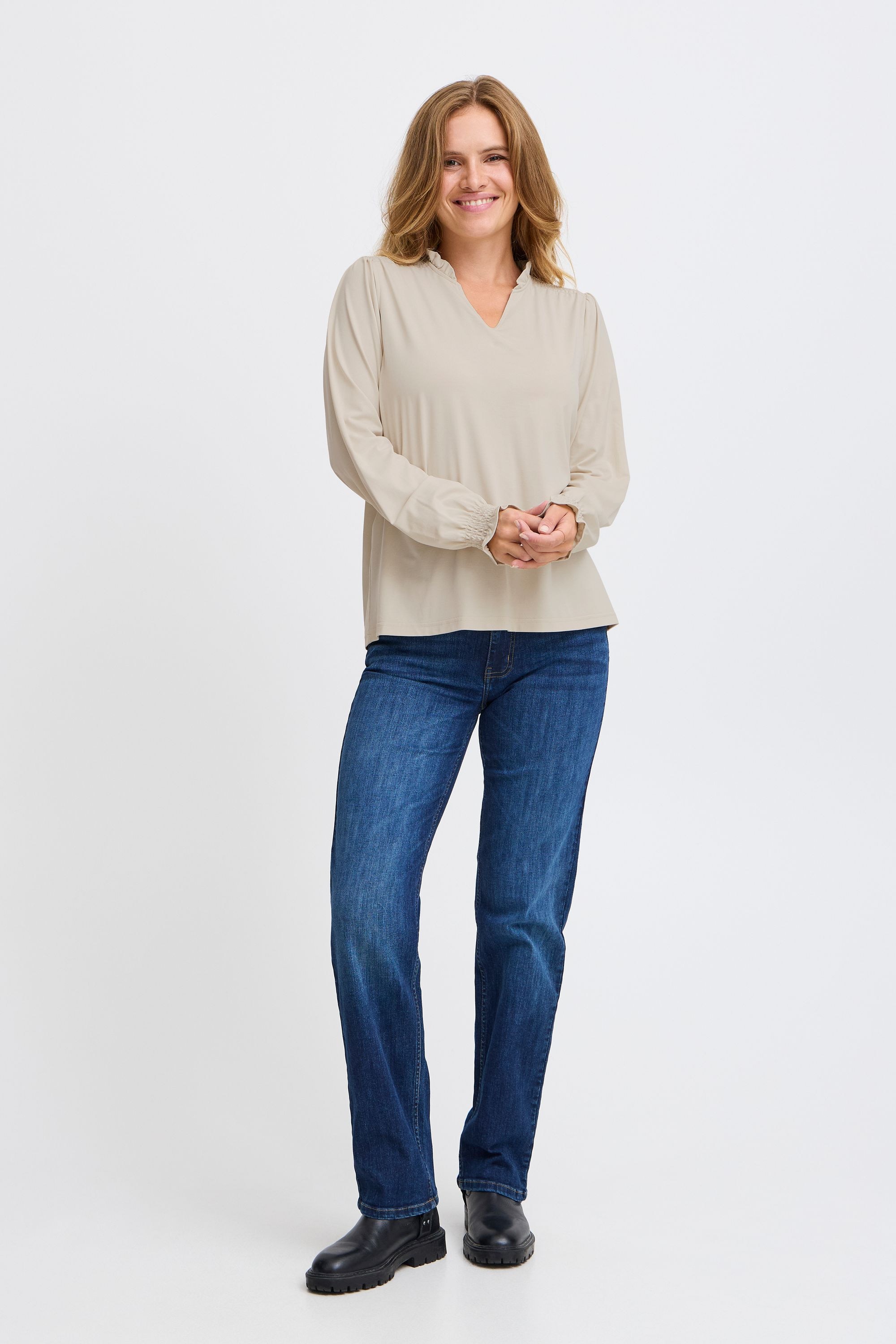 Pulz Jeans Tunika »Langarmbluse PZLIPPA VNeck Blouse«