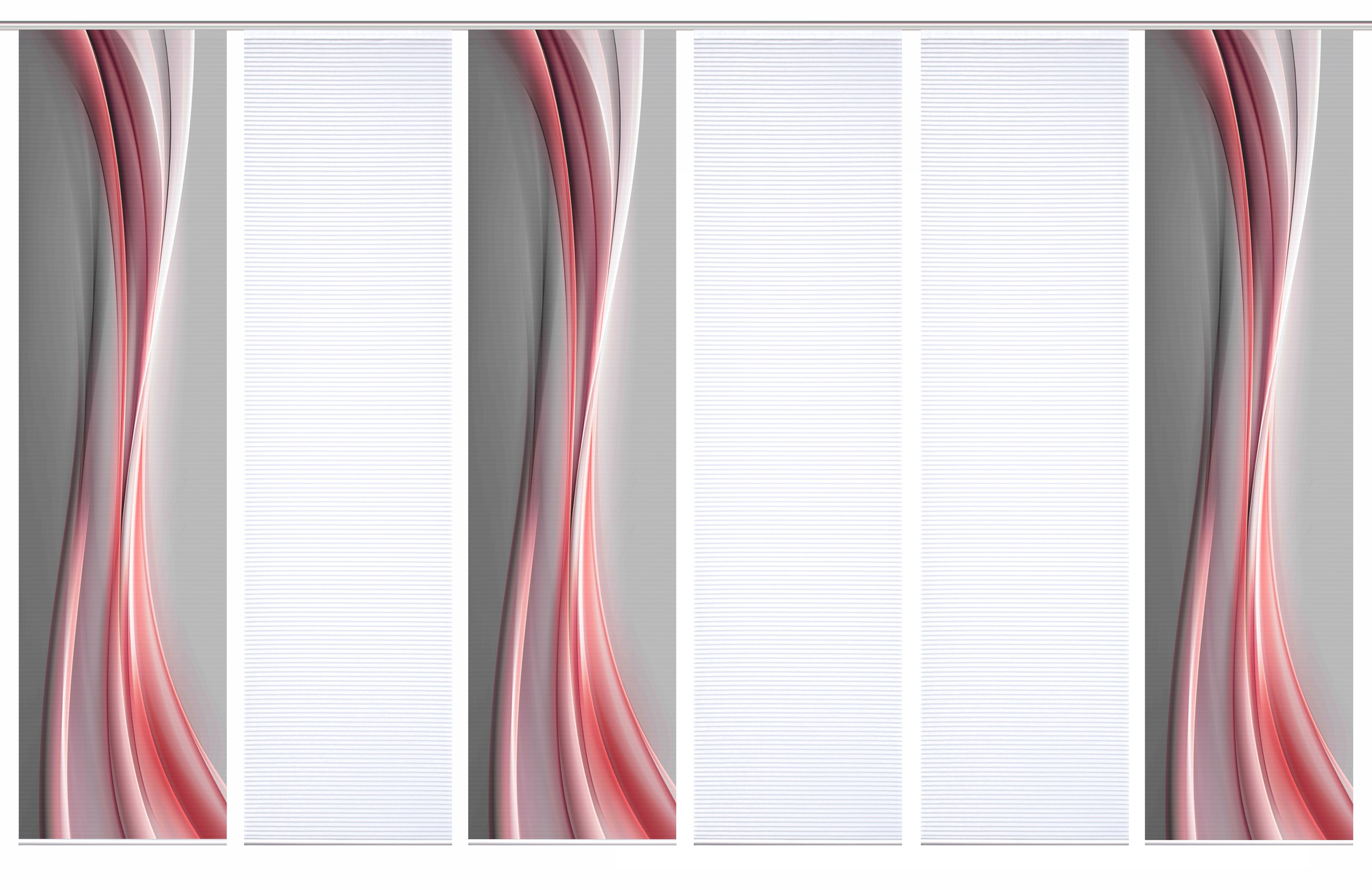 HOME in green Schiebegardine »ELANIA« Paneelwagen 6 Stk. tlg. SET DIGITALDRUCK,BAMBUSOPTIK RECYCELT