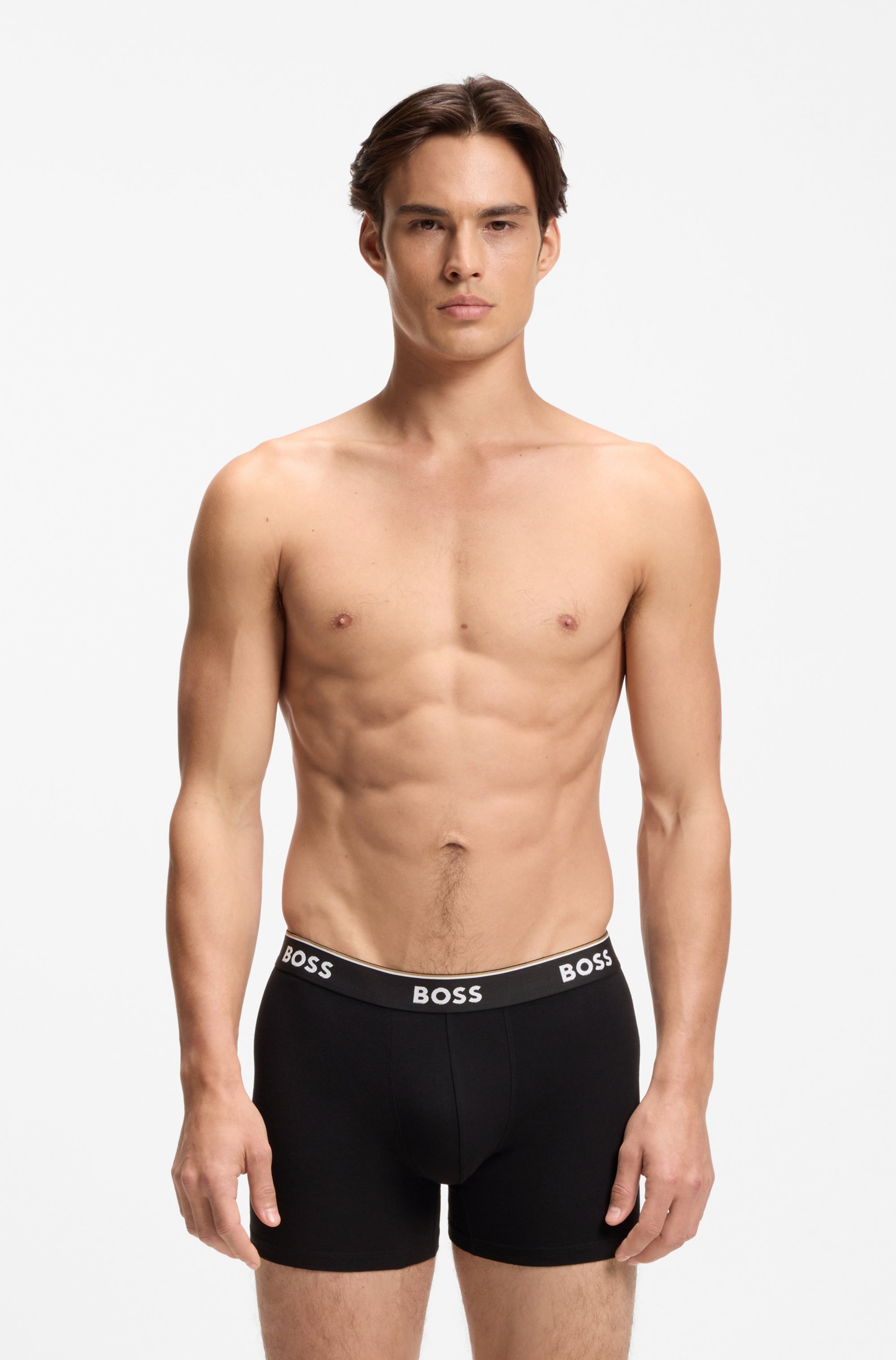 BOSS Boxer »Boxer 3 PACK« mit farblich passendem Webbund