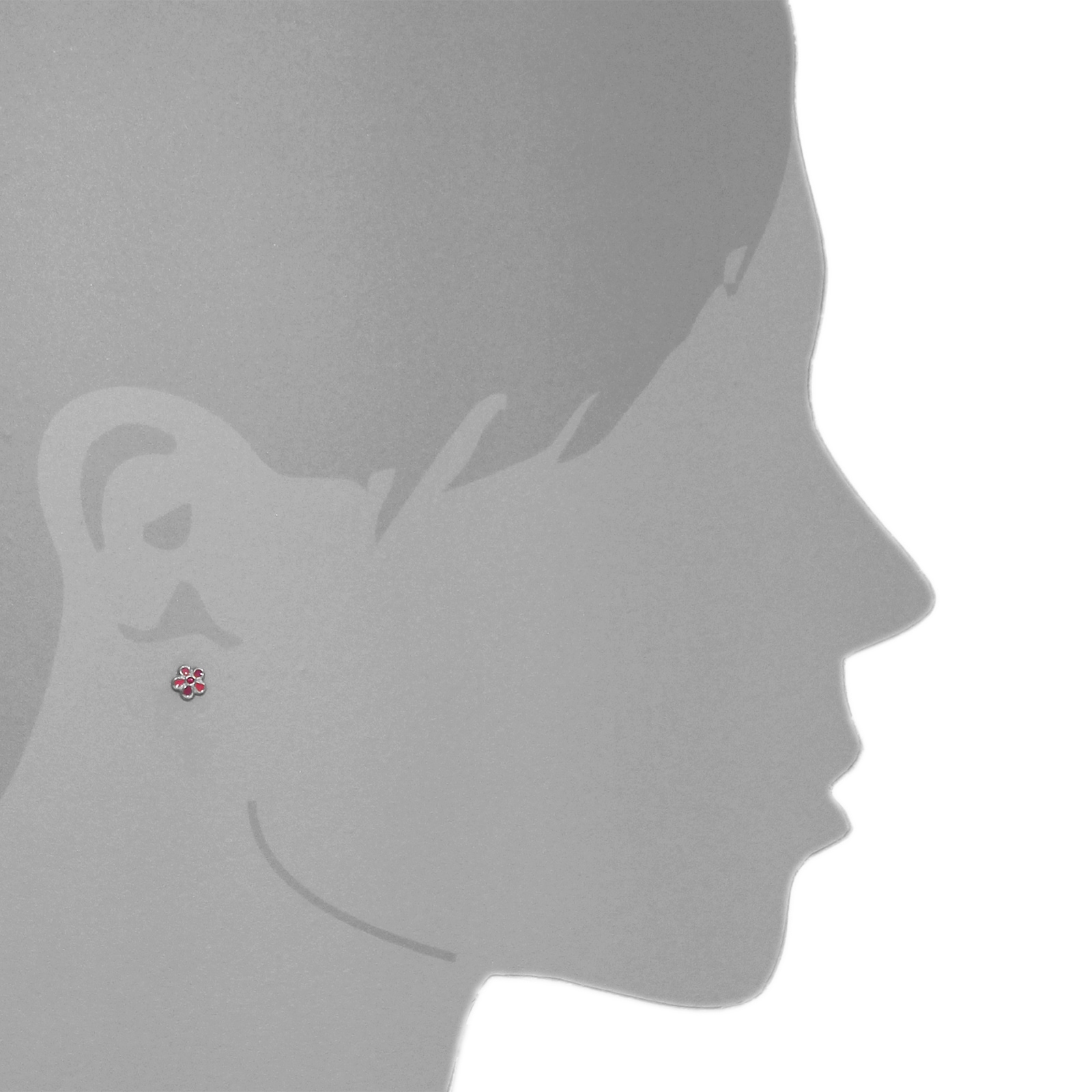 OSTSEE-SCHMUCK Paar Ohrstecker »- Blume - Silber 925/000 -,«