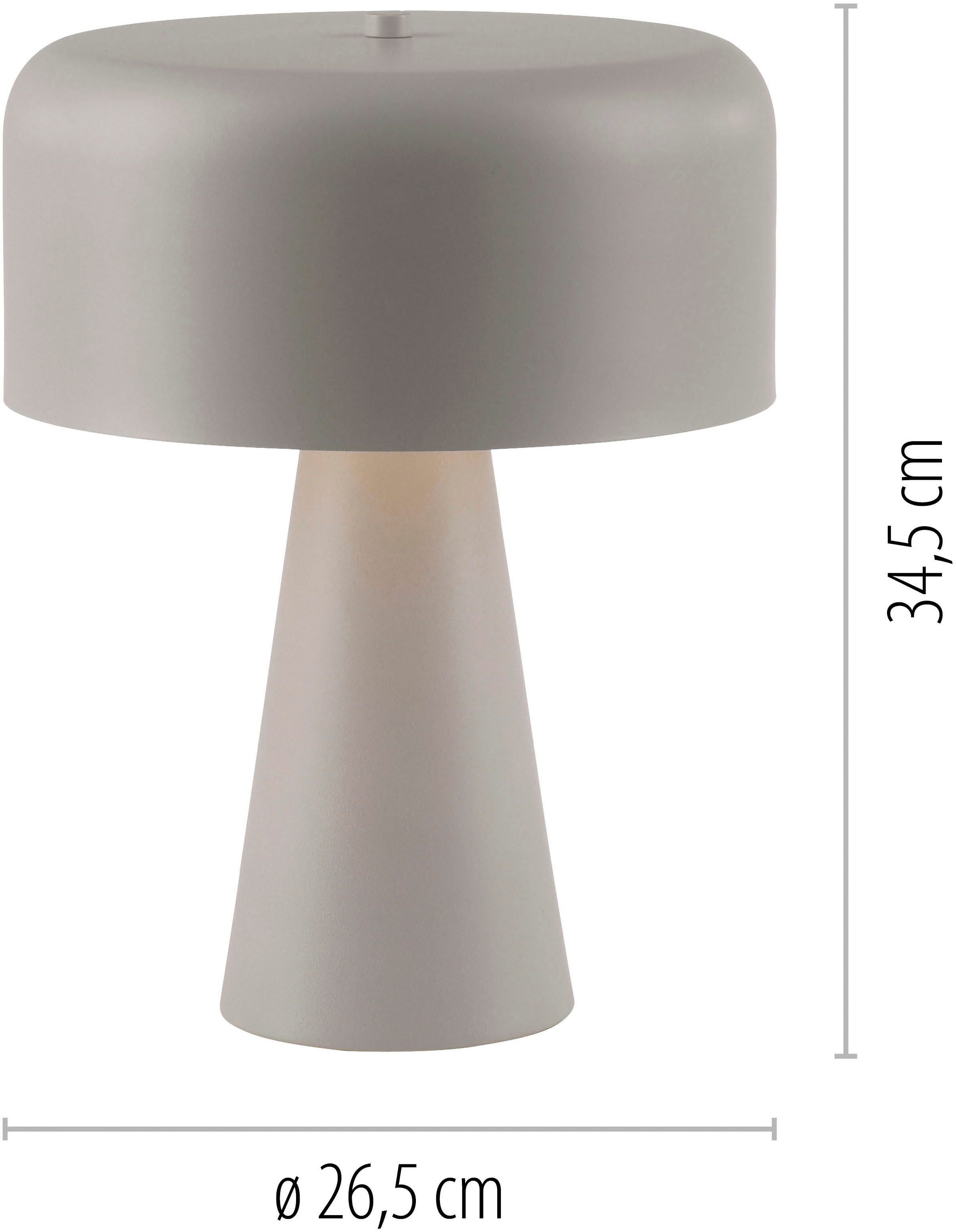 SCHÖNER WOHNEN-Kollektion LED Tischleuchte »PENTO« E27 1 Stk. SCHÖNER WOHNEN Kollektion, Schnurschalter, Downlight