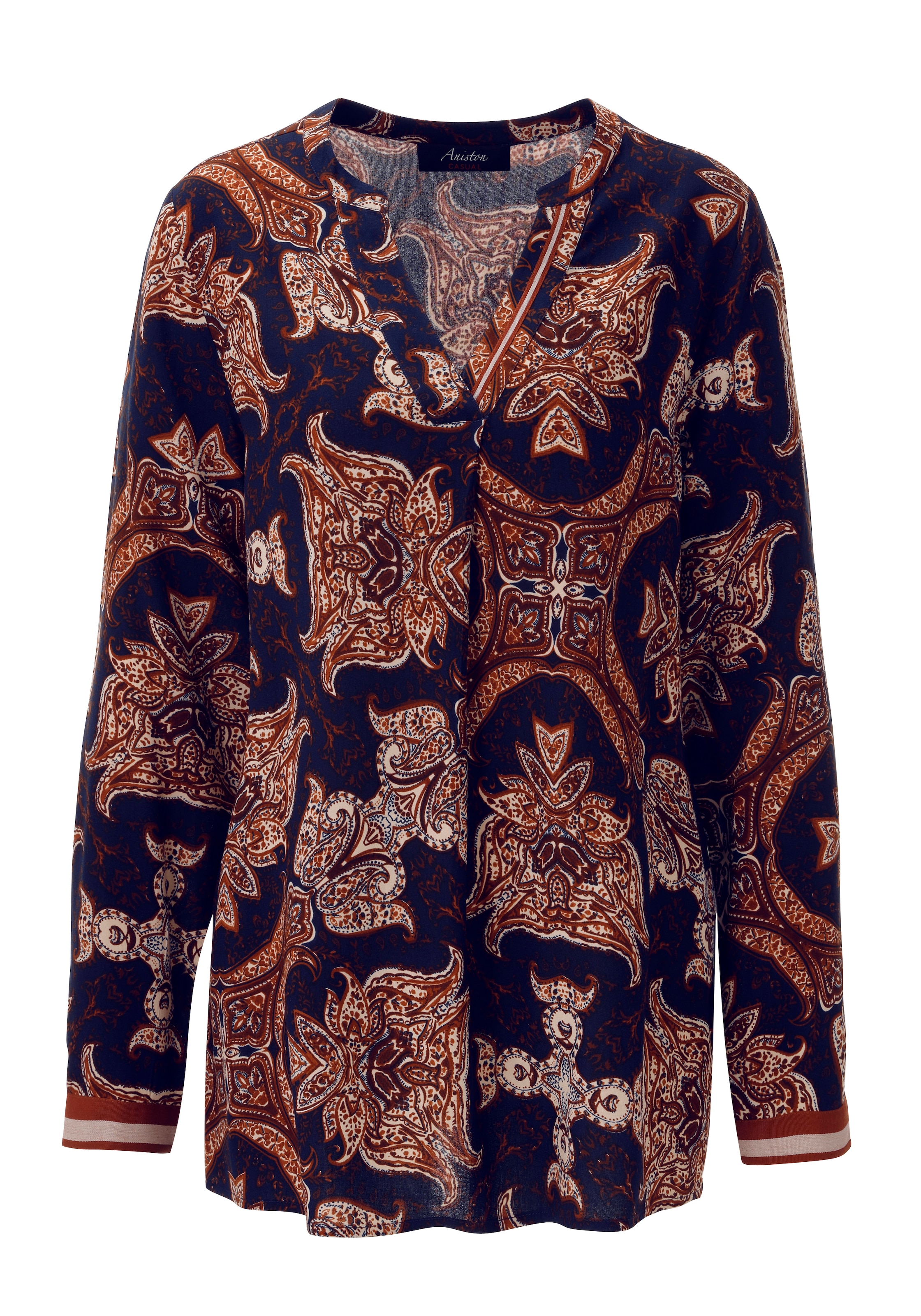 Aniston CASUAL Schlupfbluse mit fantasievollen Ornamenten bedruckt - NEUE KOLLEKTION