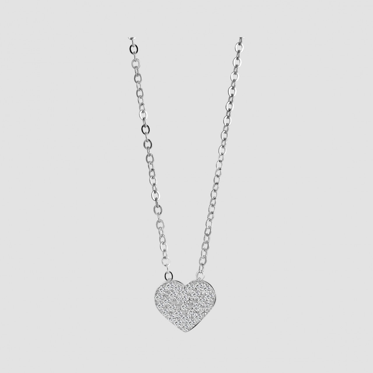 Adelia´s Kette mit Anhänger »Adelia's Damen 925 Silber Halskette mit Anhänger Herz mit Zirkonia unbekannt cm«