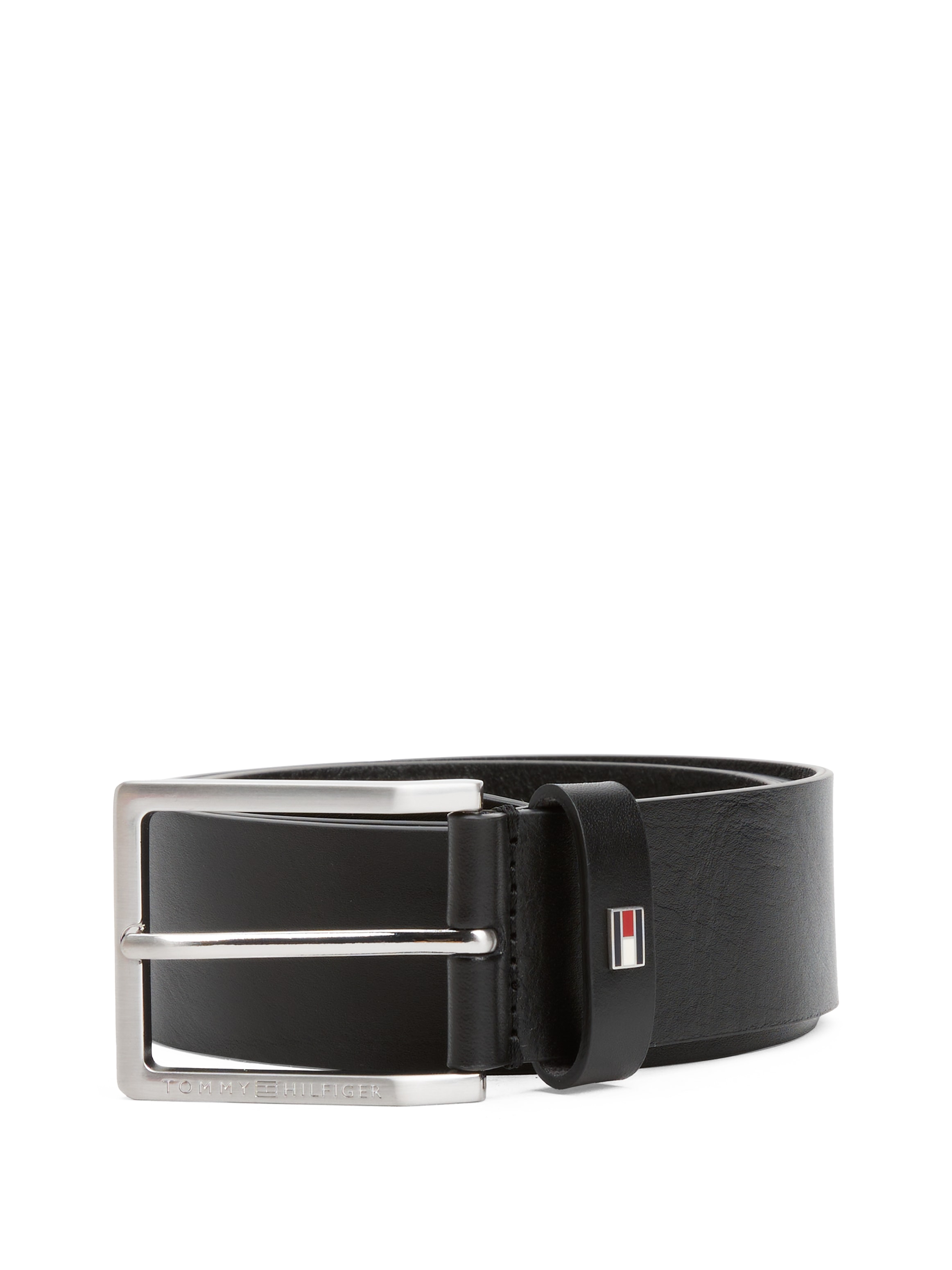 Tommy Hilfiger Ledergürtel »ADAN 3.5 EXT«, Metalllogopatch, Einfachdornschnalle