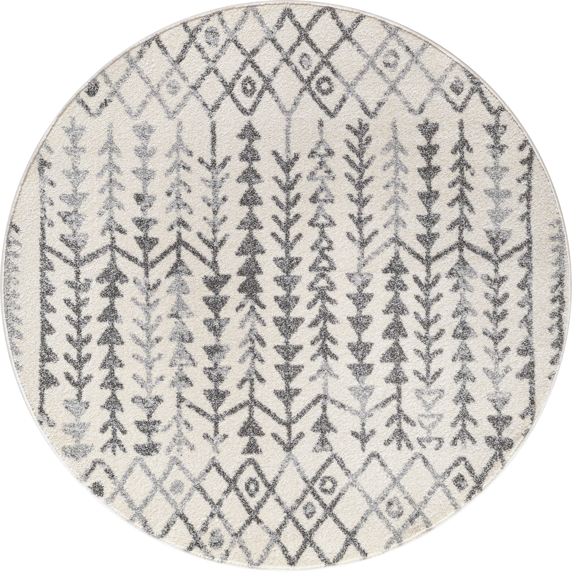 Sanat Teppich »Boho 8204« rund 10 mm Höhe Kurzflor, robust, Boho, Scandic, für Fussbodenheizung geeignet