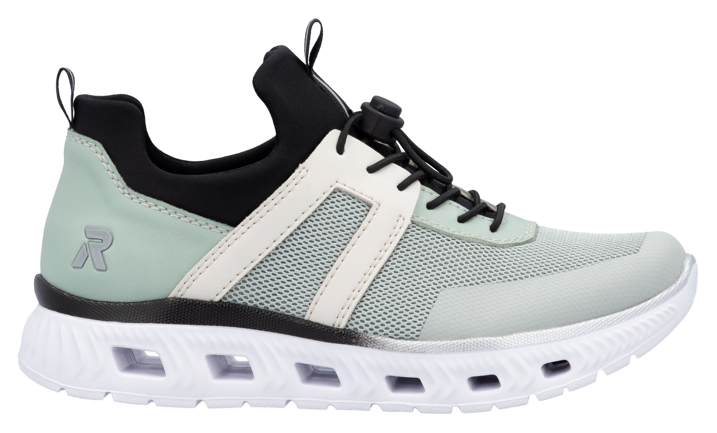 RIEKER Sport Slip-On Sneaker, Chunky Slipper, Freizeitschuh in veganer Verarbeitung