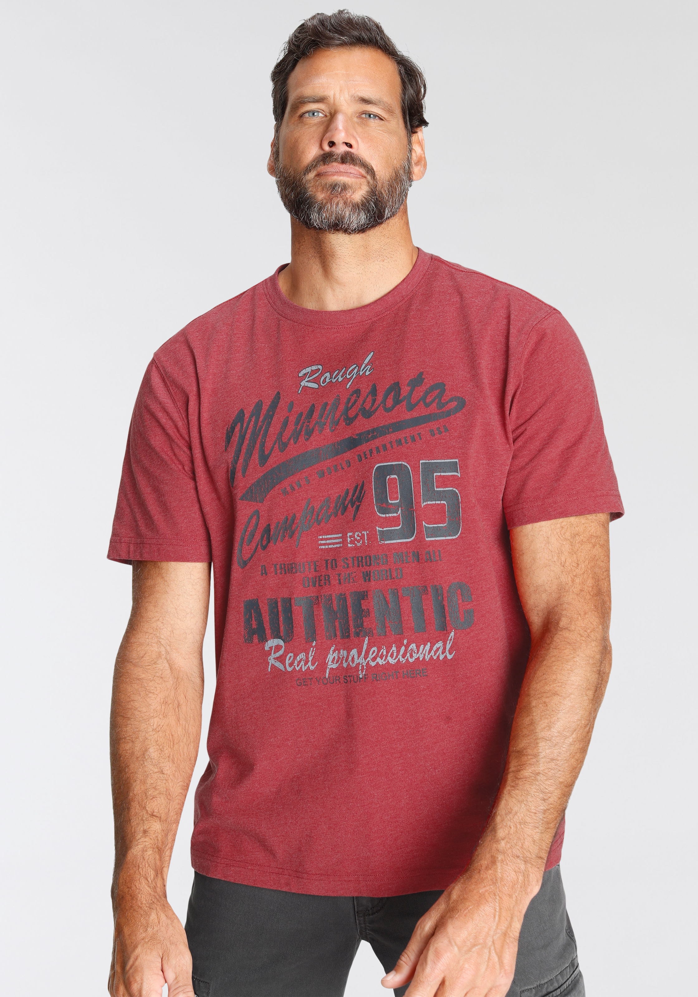 Man's World T-Shirt, mit Print in Vintage Optik