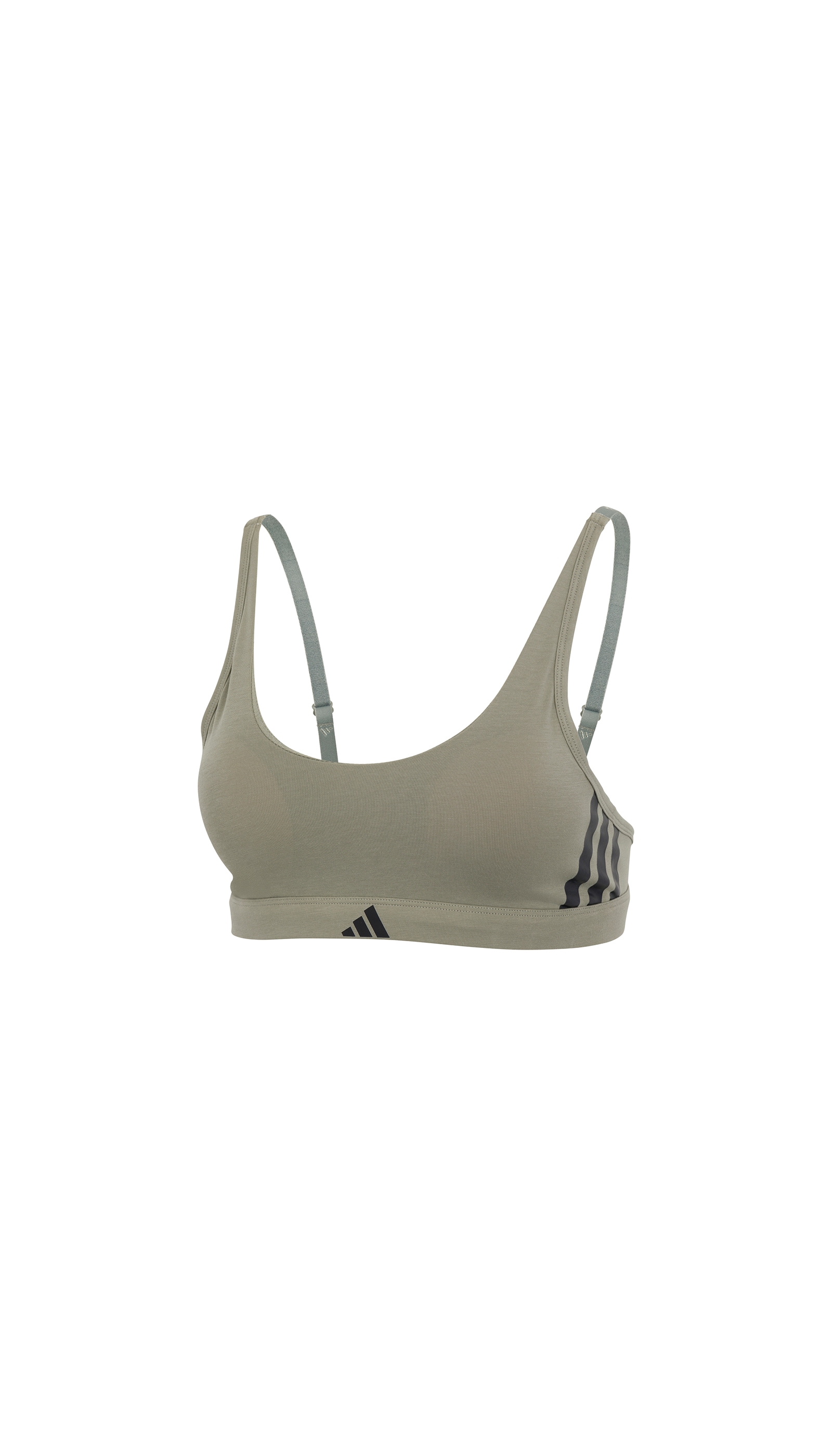 adidas Sportswear Bralette »Sport Active Essentials Cotton 3 Stripes« weich, dehnbar und leicht, Jacquard-Logo-Träger