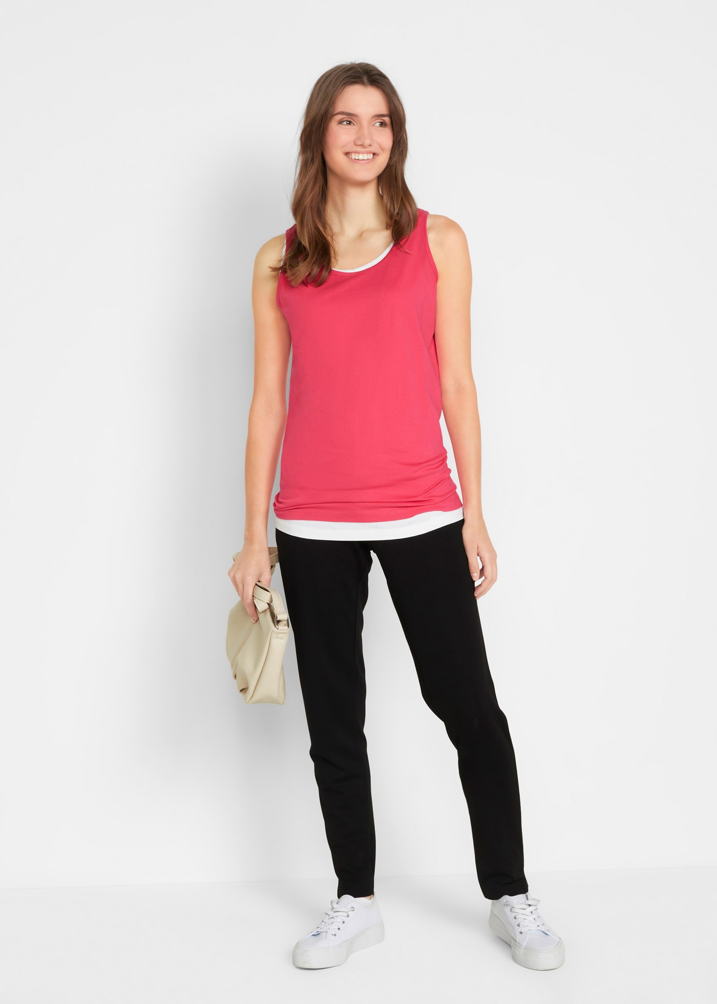 bonprix Longtop Packung, 5 tlg. figurumspielende Passform, po-bedeckend