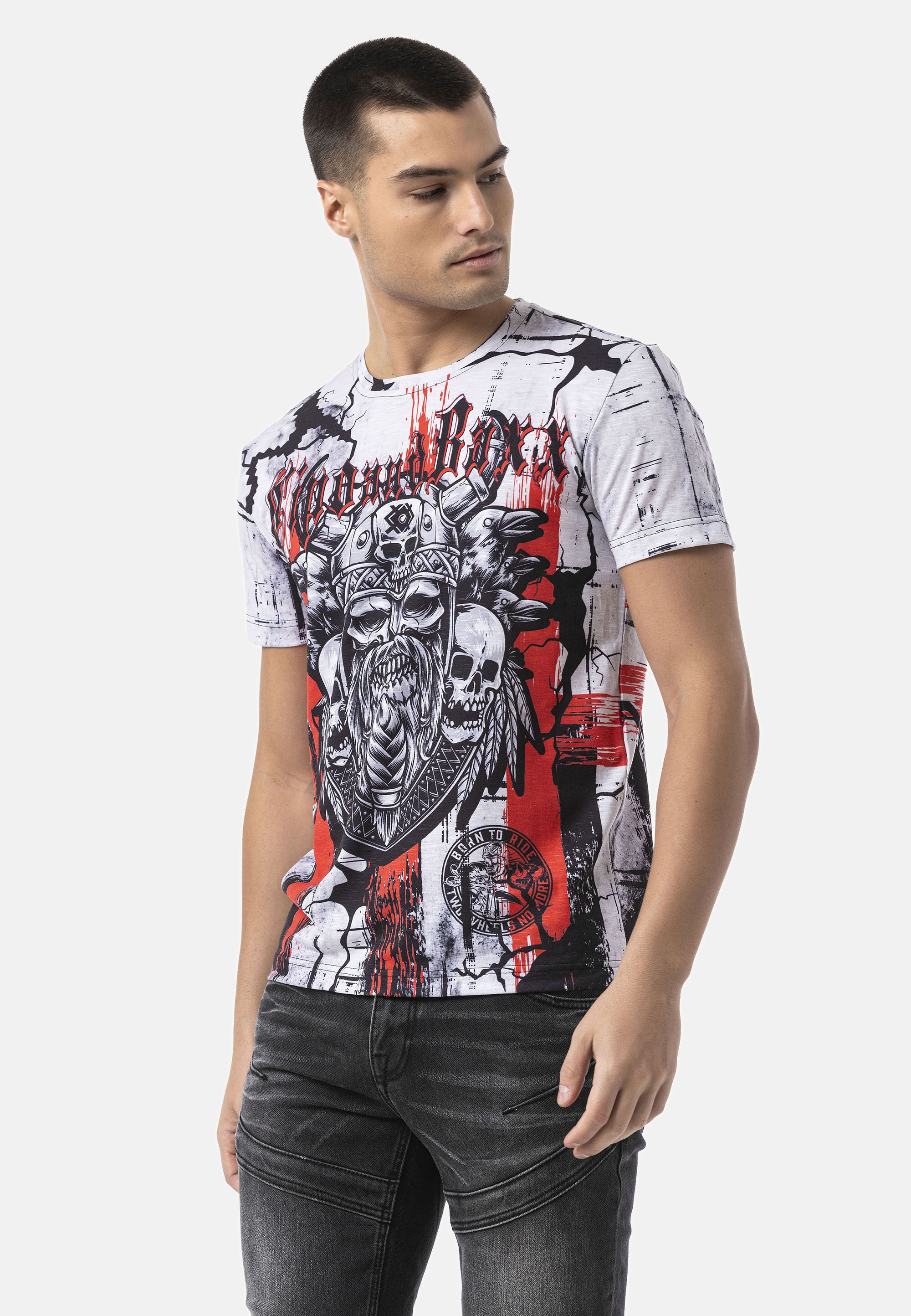 Cipo & Baxx T-Shirt »CT819« vollflächigen Digitaldruck
