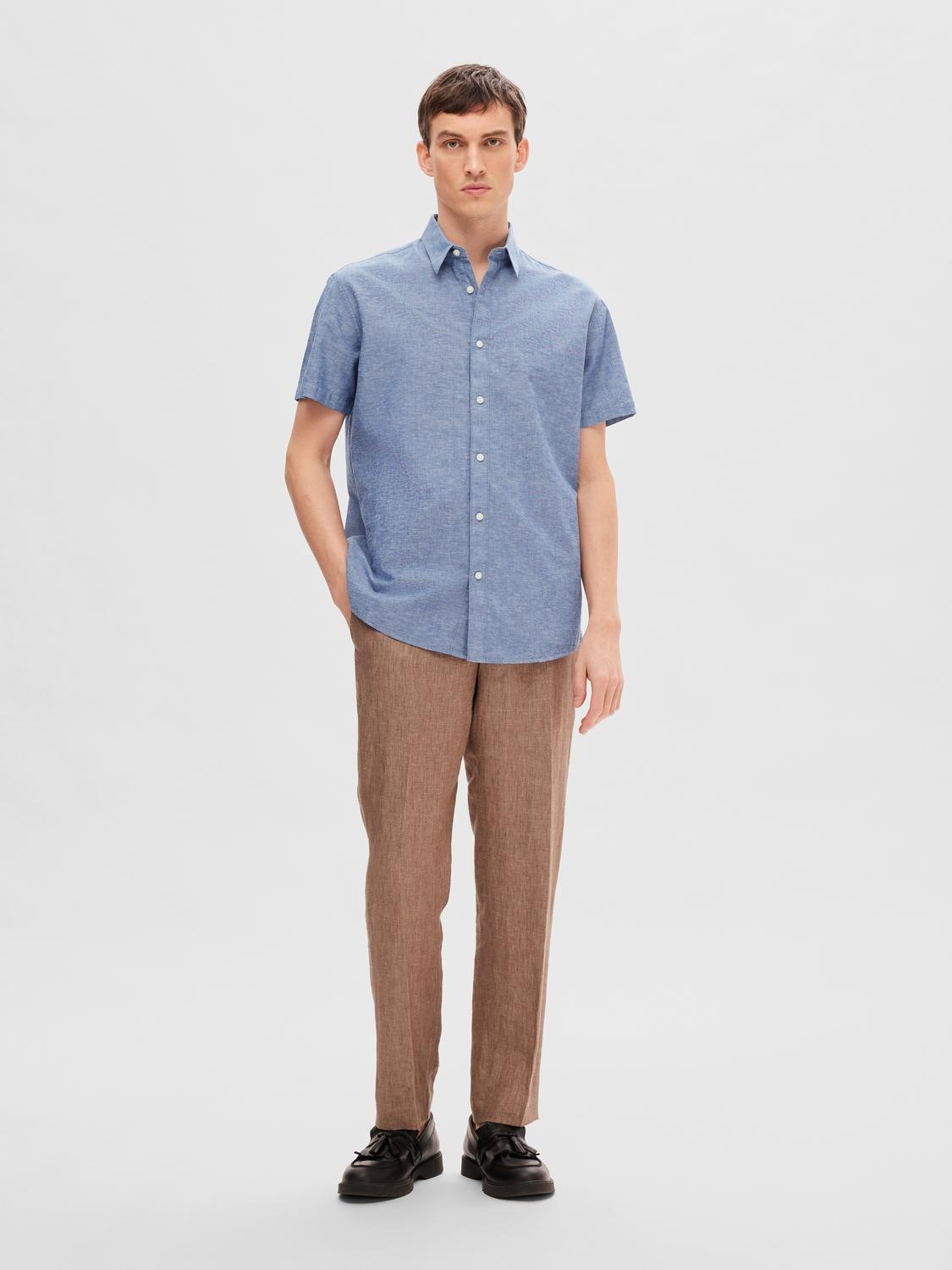 SELECTED HOMME Kurzarmhemd »SLHREG-SUN SHIRT SS NOOS«