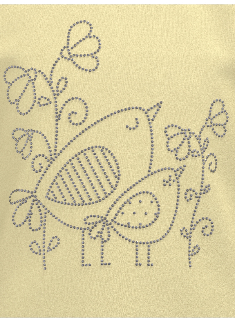 Trigema T-Shirt »TRIGEMA T Shirt mit Vogel Motiv aus Strass-Steinen« 1