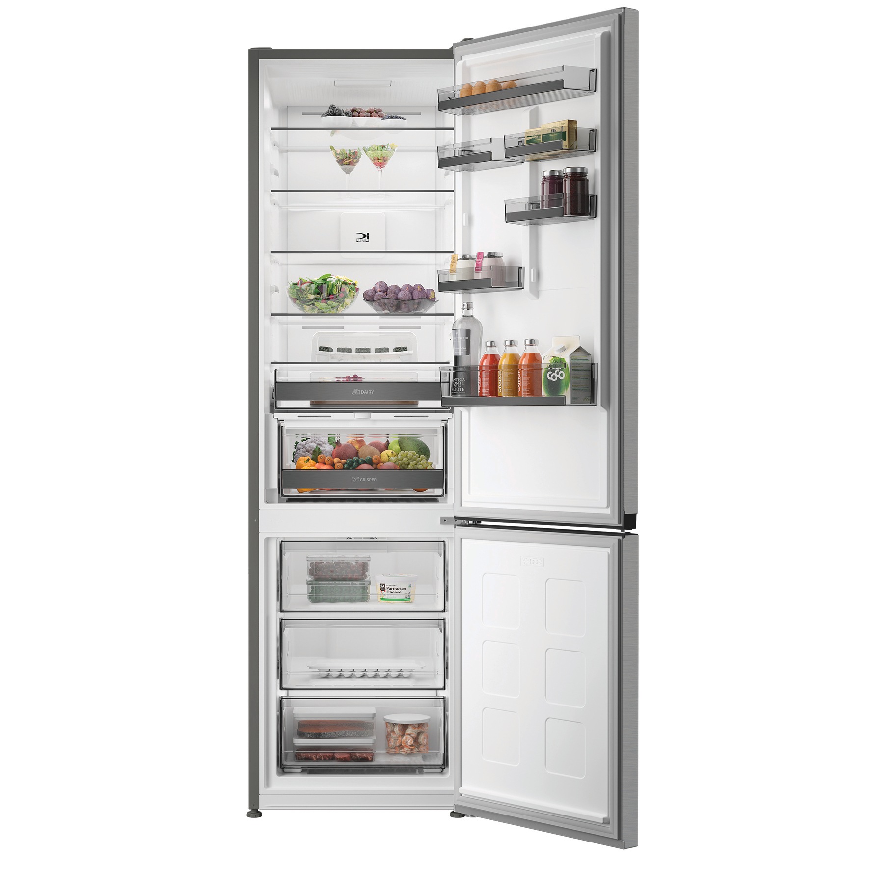 BAUKNECHT Kühl-/Gefrierkombination »KGN ECO 201AM IN« 203,5 cm hoch 59,5 cm breit FreshShield hält Temperatur und Feuchtigkeit perfekt im Gleichgewicht