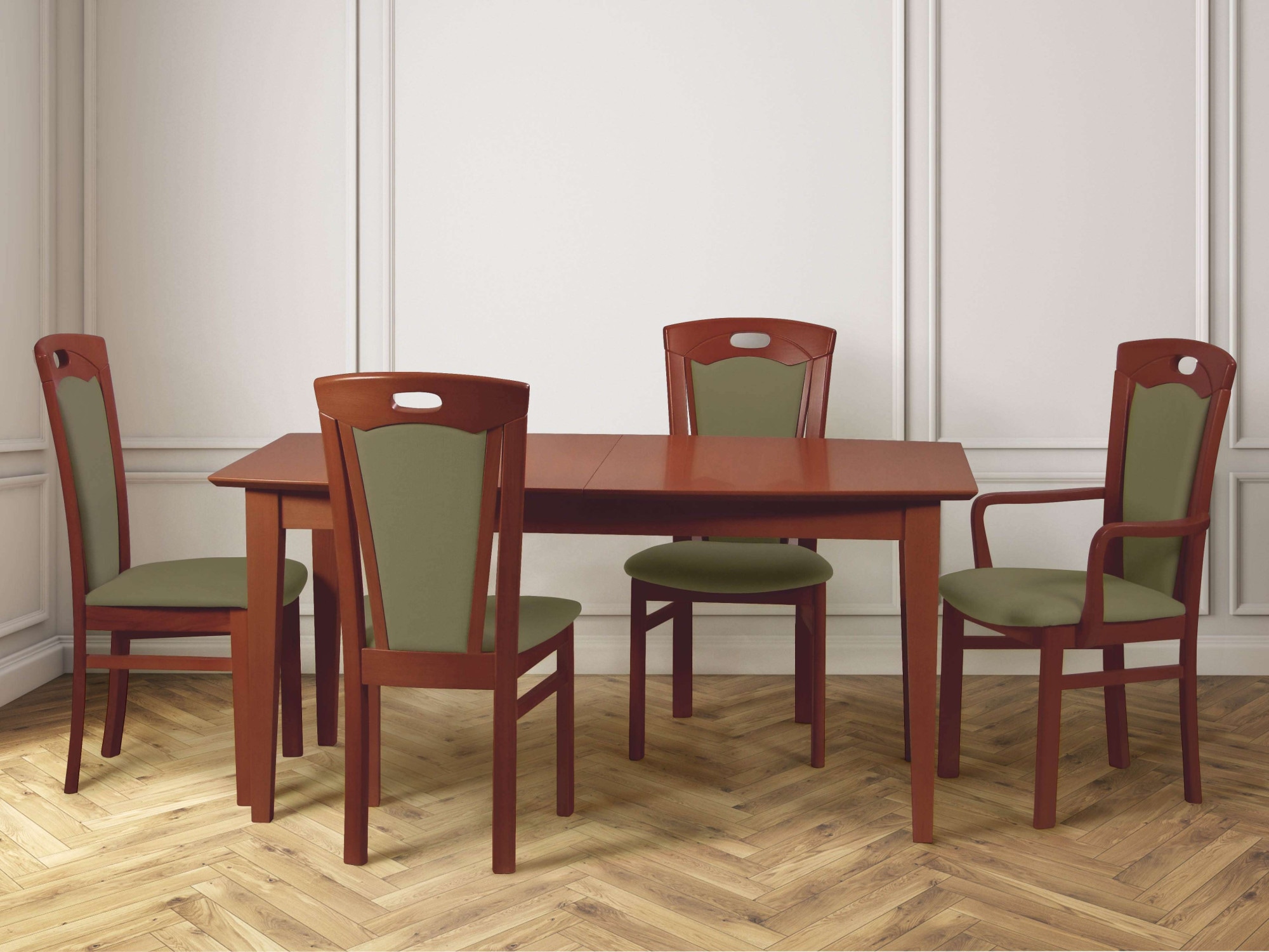 Home affaire Esszimmerstuhl »FERDI Made in Italy, Massivholz«, (Set), 2 St., Feinstruktur, Bezug Feinstruktur (wasser- und fleckabweisend) oder Struktur