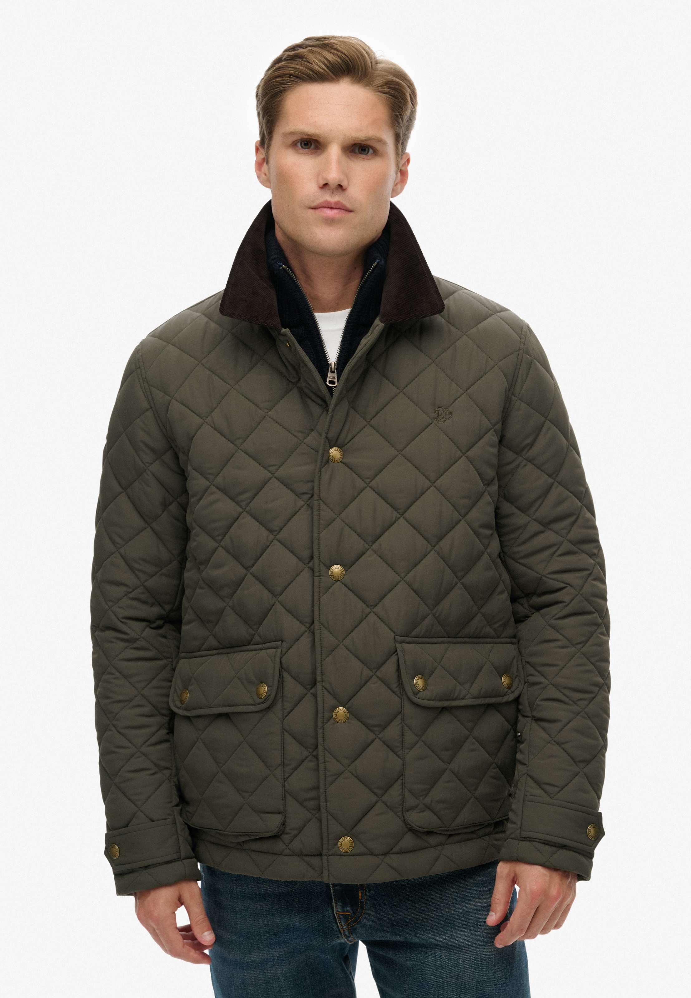 Superdry Steppjacke »QUILTED ESTATE COACH JACKET« Kunstfaser, regular fit