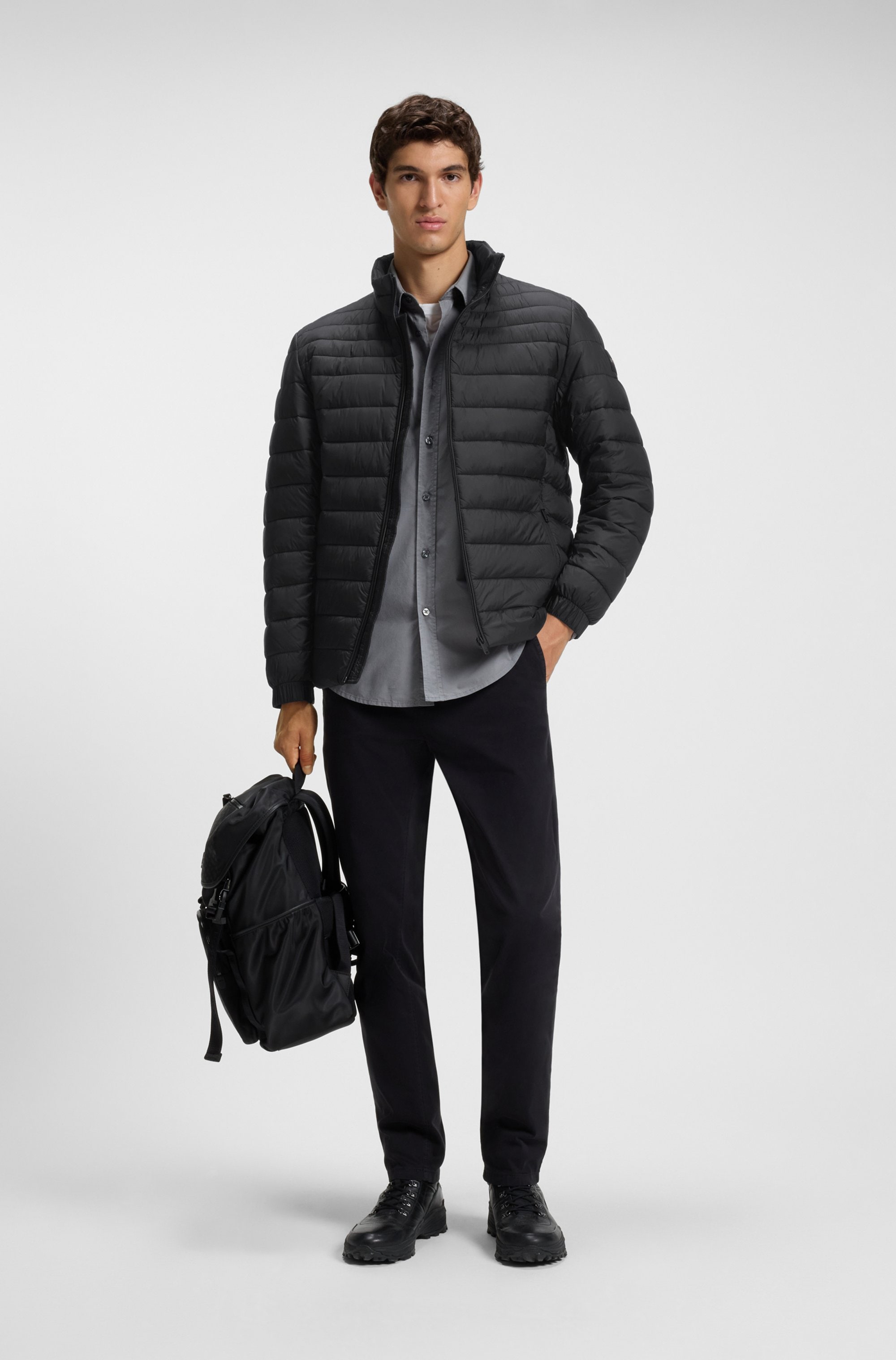 BOSS ORANGE Steppjacke »Oden«, ohne Kapuze, mit Stehkragen, slim fit, federleicht wasserabweisend
