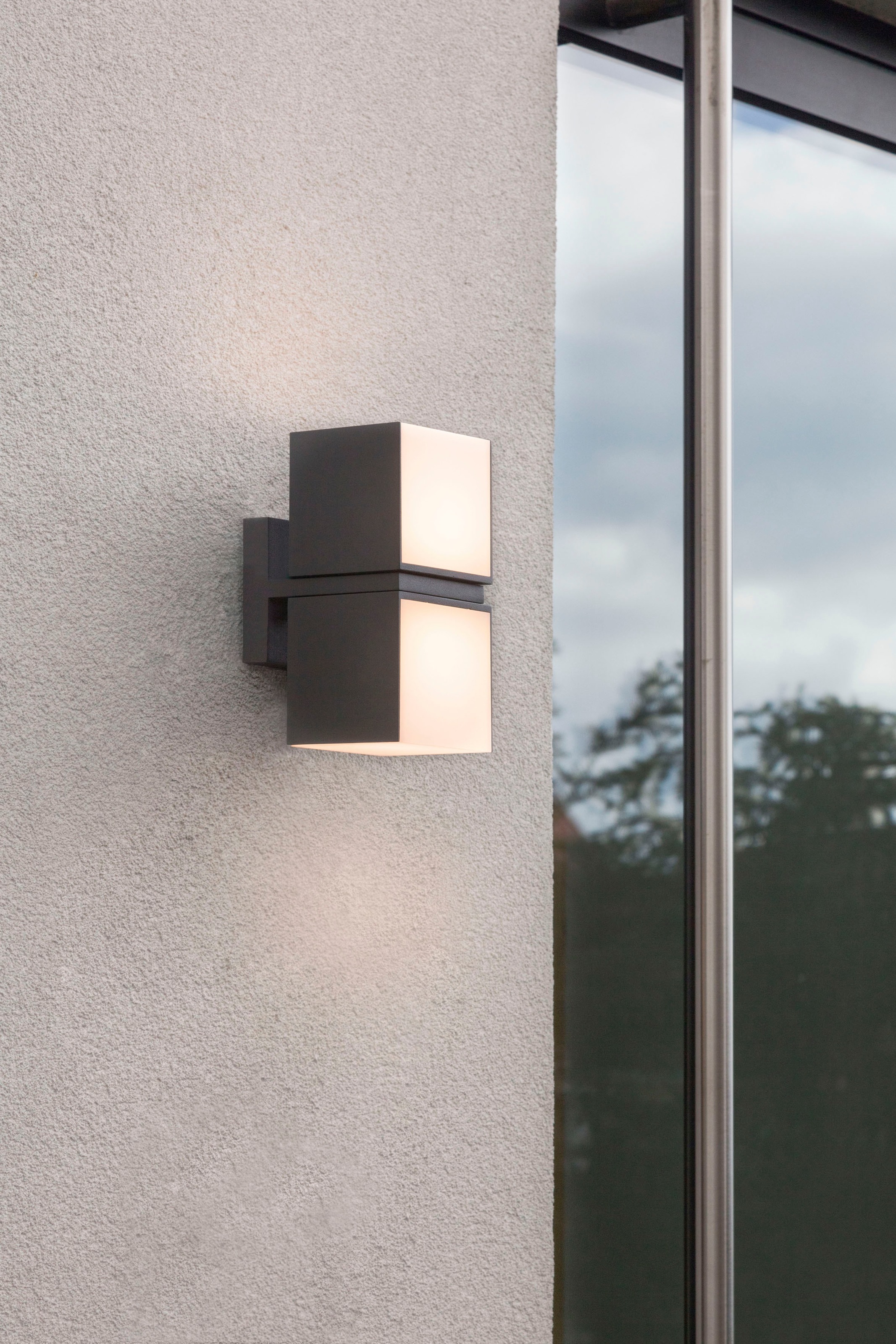LUTEC LED Außen-Wandleuchte »CUBA«, Leuchtmittel LED-Modul | LED fest integriert, drehbar