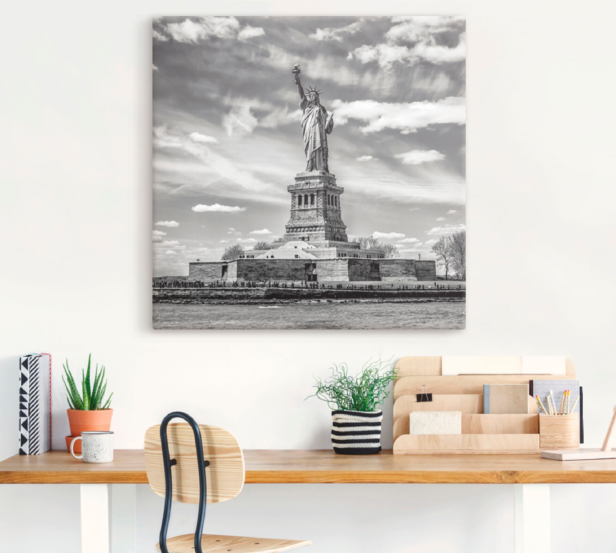 Artland Wandbild »New York City Freiheitsstatue« Amerika 1 Stk. tlg. auf Holzrahmen gespannt