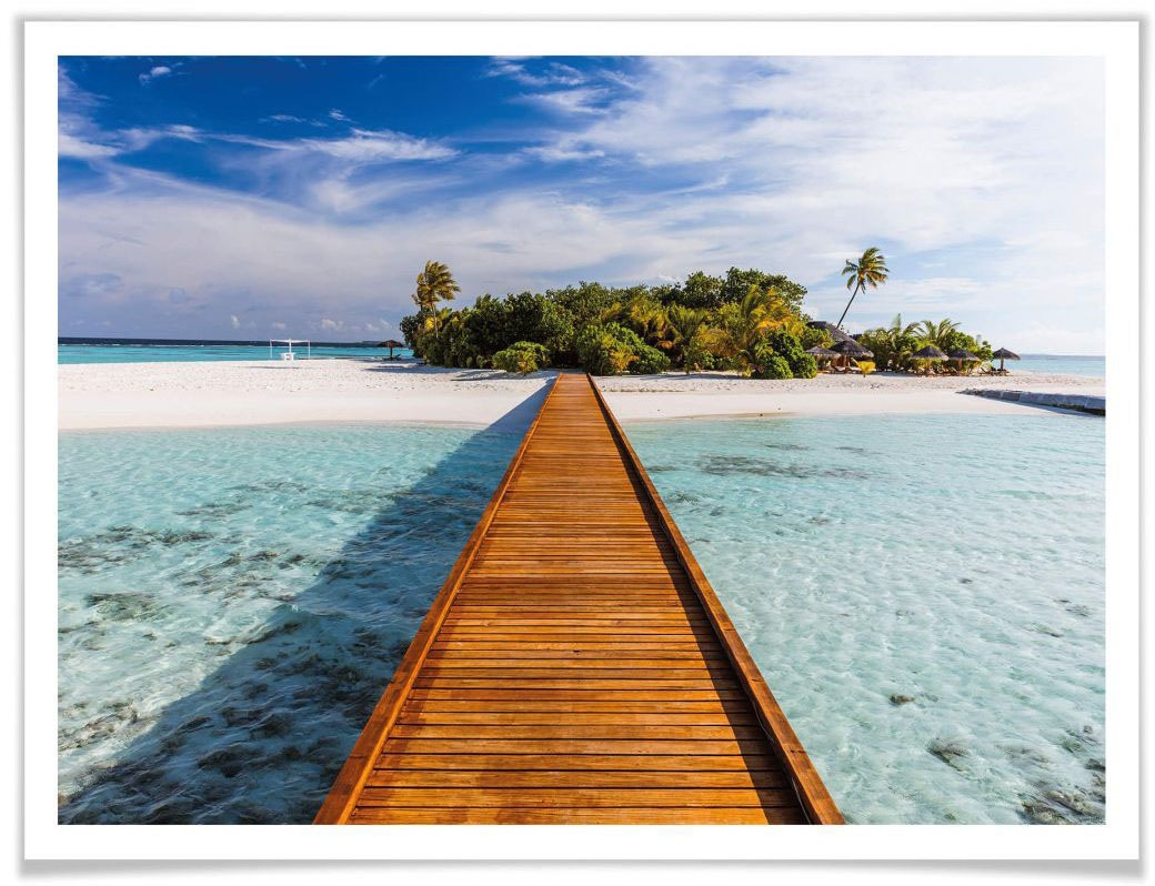 Wall-Art Poster »Paradies Südsee«, Landschaften, (1 St.), Poster, Wandbild, Bild, Wandposter
