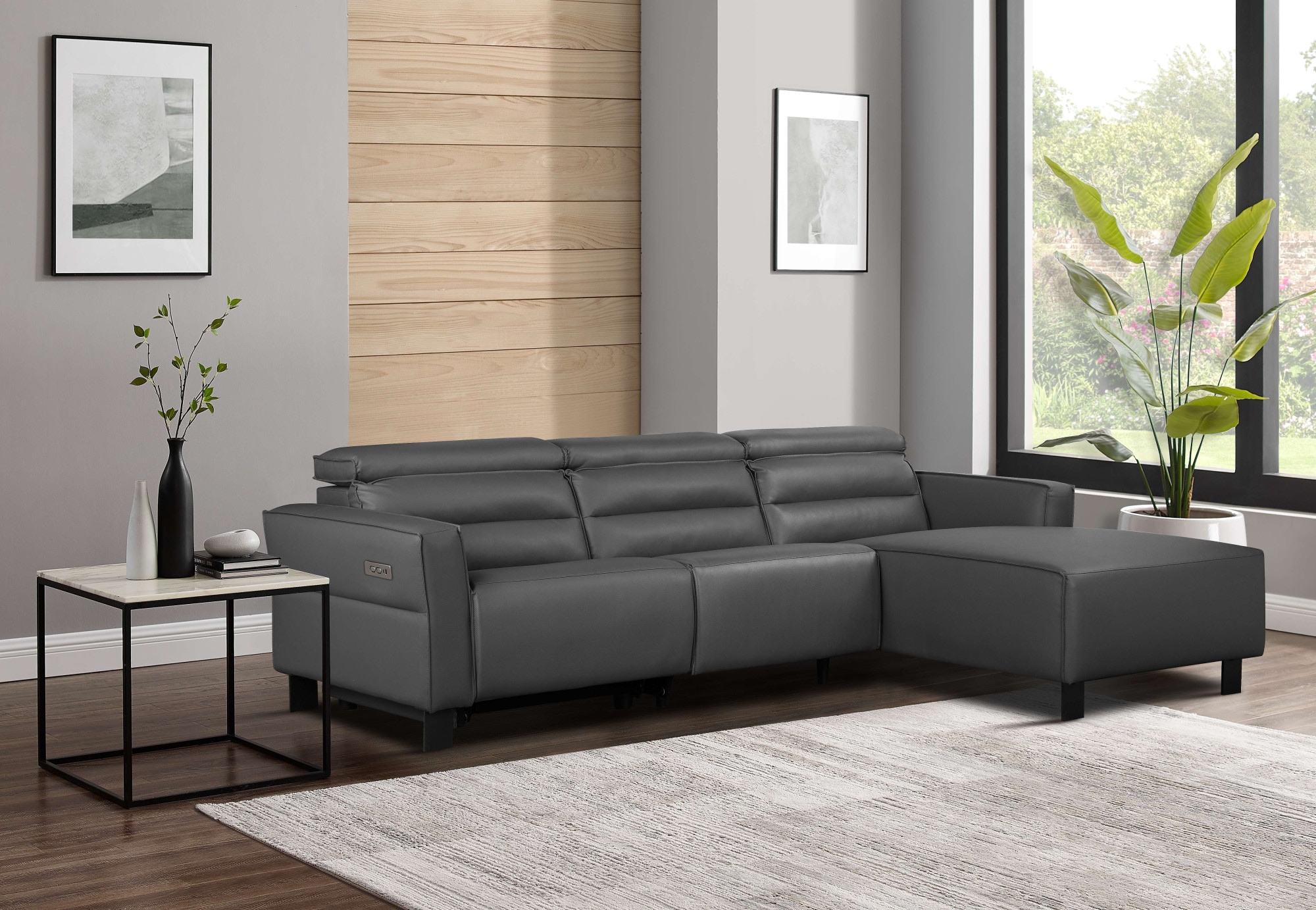 Places of Style Ecksofa »Carpari, L-Form, 263 cm, mit manueller o. elektrischer Relaxfunktion«, und USB/ Kopfteilverstellg