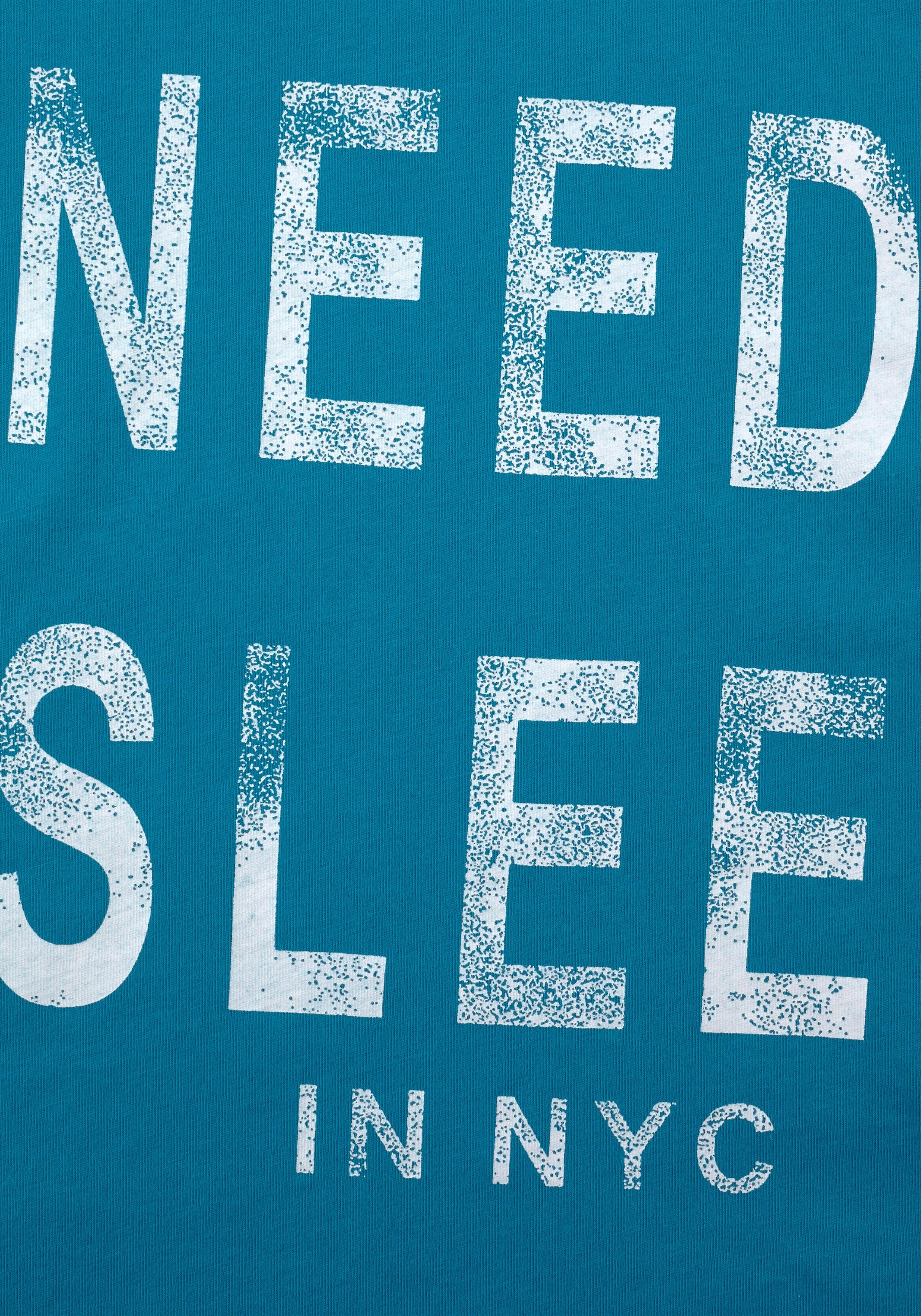 AUTHENTIC LE JOGGER Pyjama, (2 tlg., 1 Stück), Schlafanzug mit Spruch "Who needs sleep"