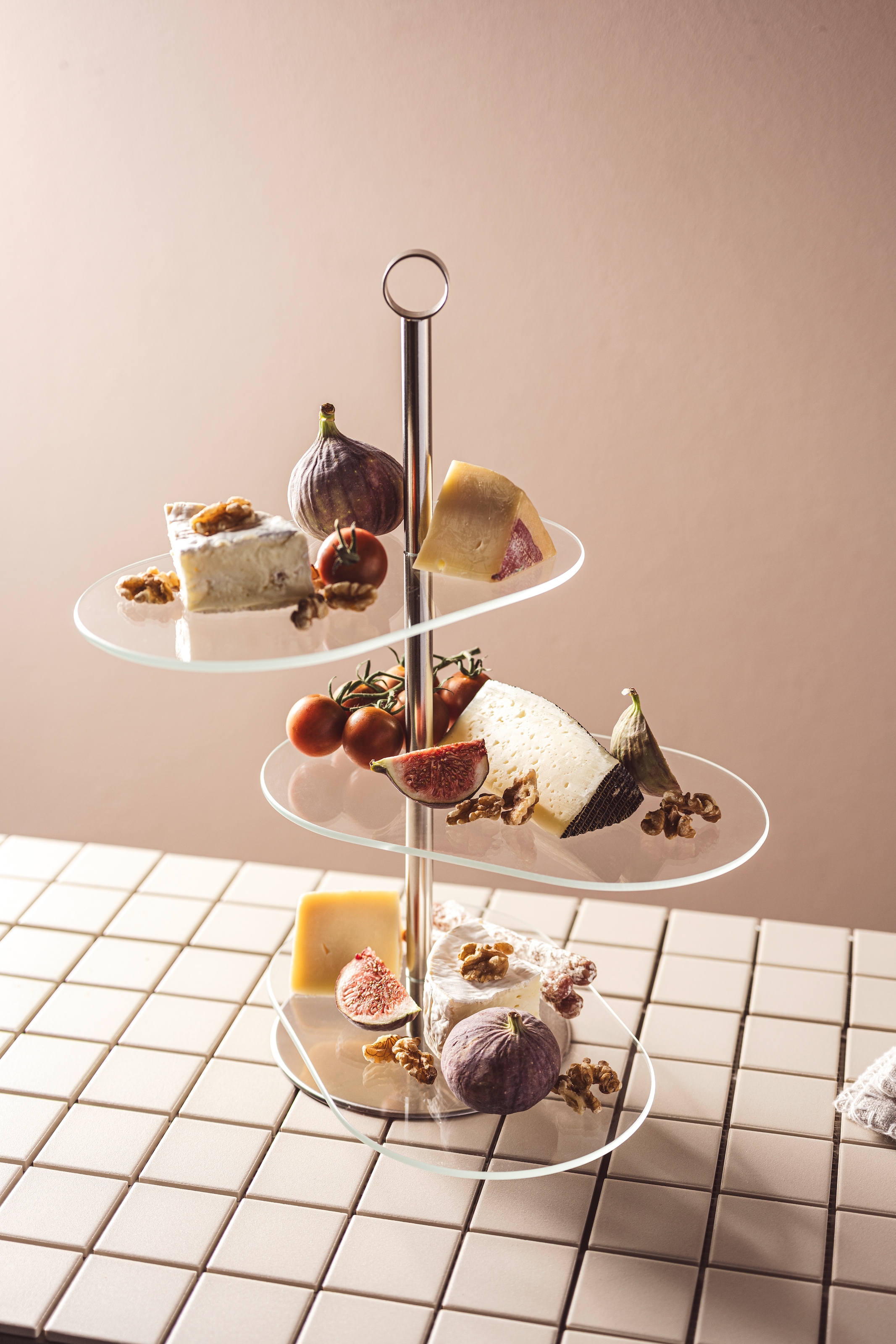 LEONARDO Etagere »CENA, 3 stufig - Höhe 39 cm, asymetrisch« Servieretagere mehrstöckig, zum Servieren und Präsentieren