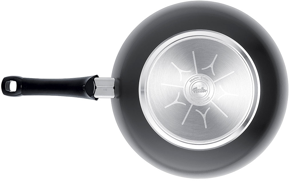 Fissler Wok »Ceratal® Orbit Black« Aluminium 1 Stk. tlg. gesünderes Kochen mit Antihaft-Effekt, hergestellt ohne PFAS/PTFE