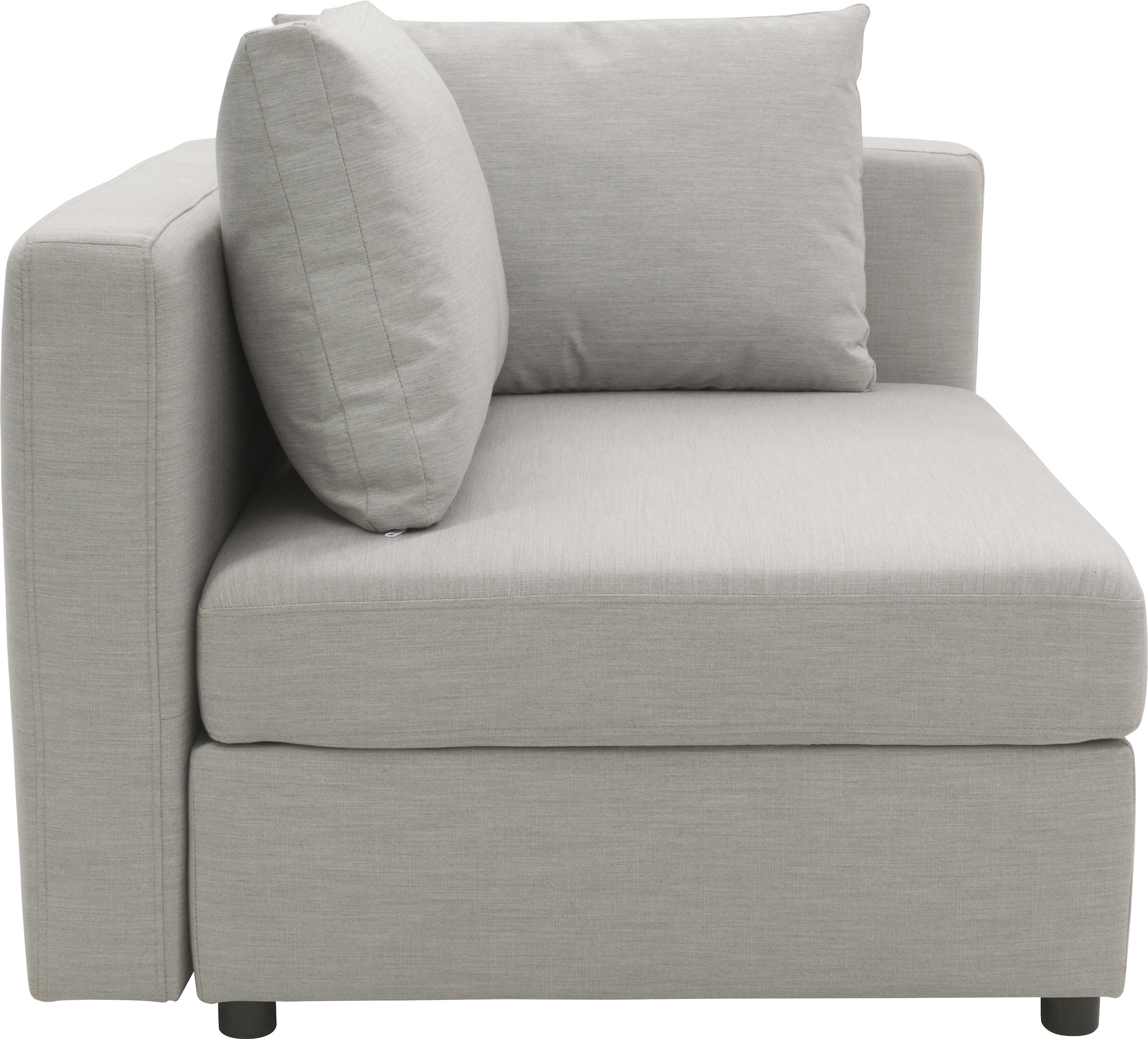 DOMO collection Sofa-Eckelement »Solskin, individuell erweiterbar/kombinierbar«, mit losen Kissen. Rücken- und Seitenteile als Stecksystem.
