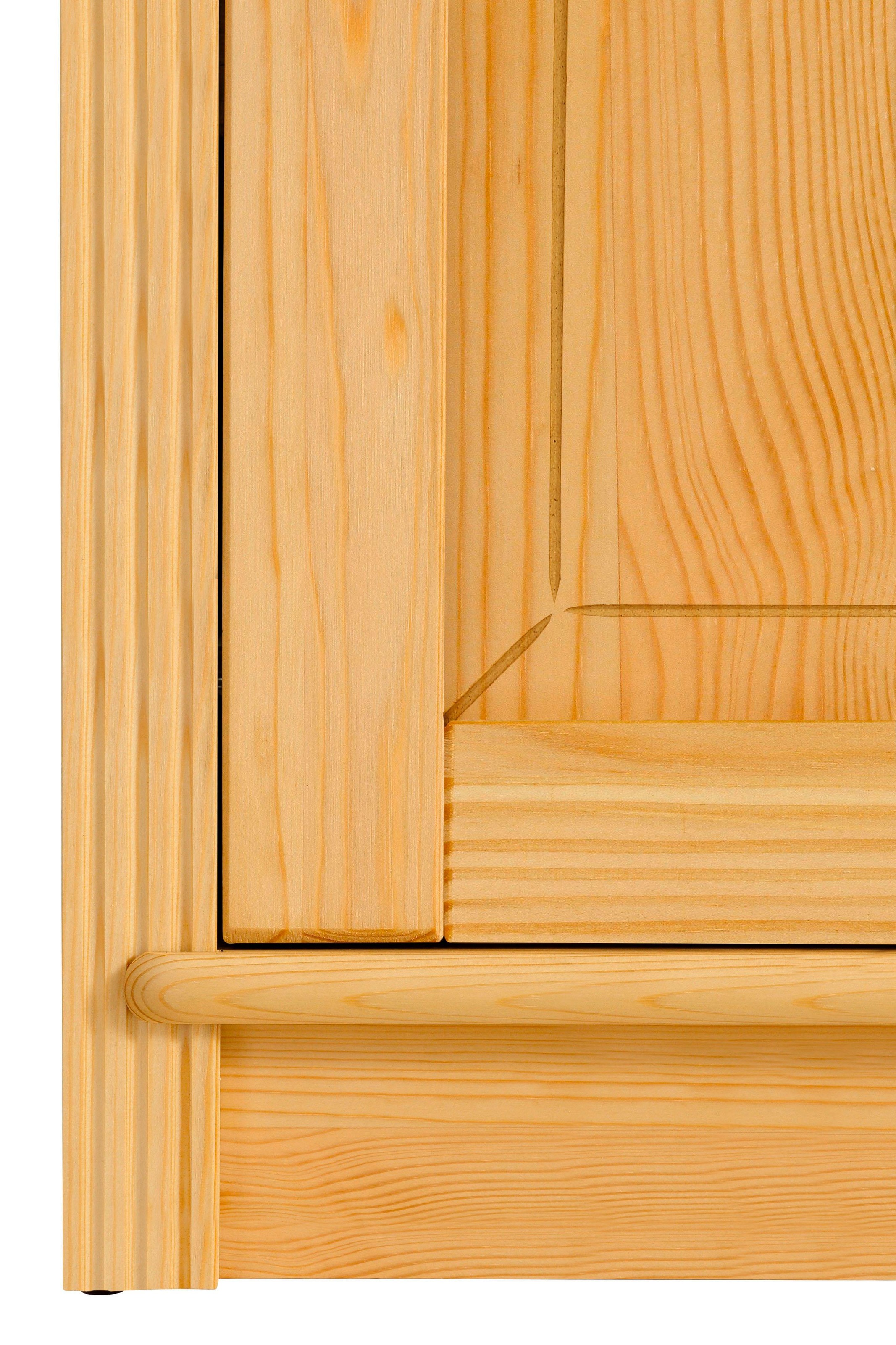 Home affaire Bücherregal »Soeren«, massiver Kiefer, in 2 Höhen, Tiefe 29 cm, Türen mit Klarglas Einsatz
