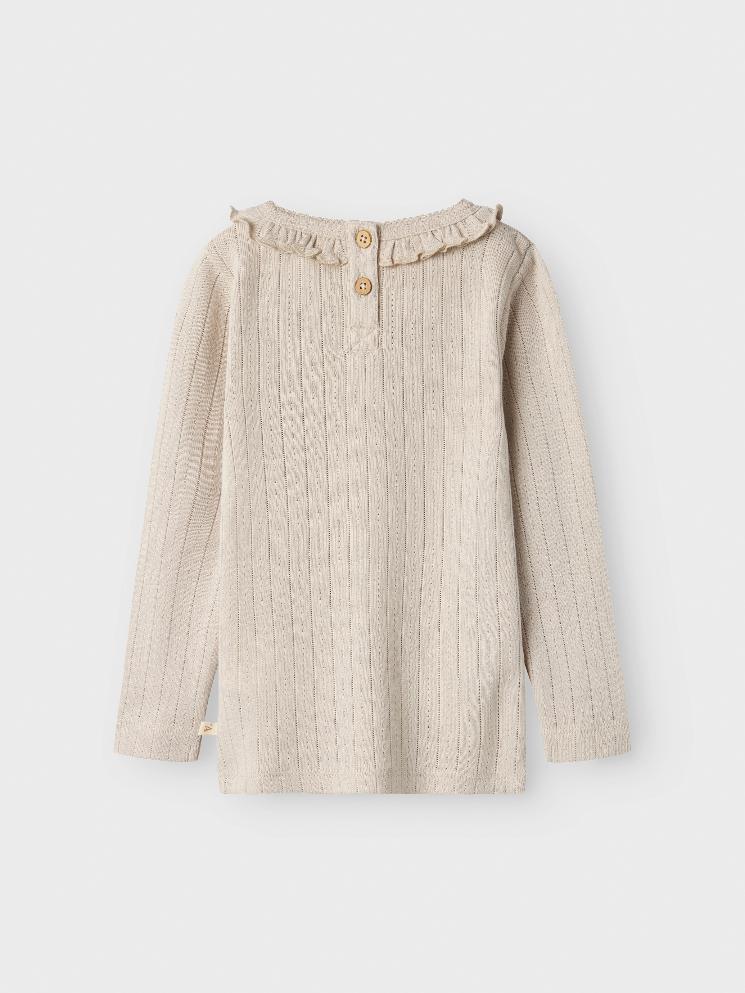 Lil' Atelier Langarmshirt »NMFRACHEL NIS LS SLIM TOP LIL NOOS« Baumwollmischung, Rüschen