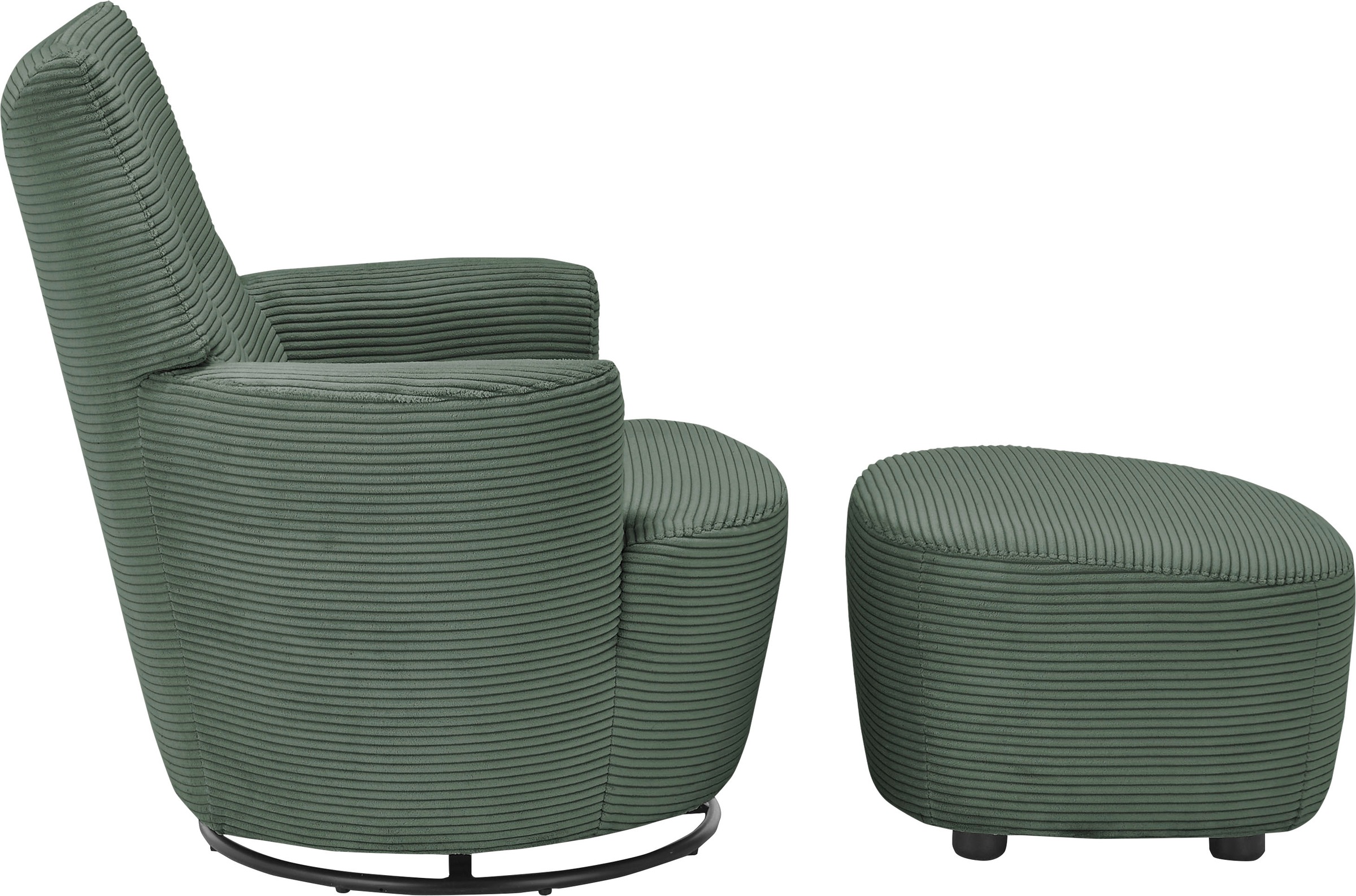 set one by Musterring Relaxsessel »SO 1450«, (Set), mit Dreh- und Wippfunktion, inklusive Hocker
