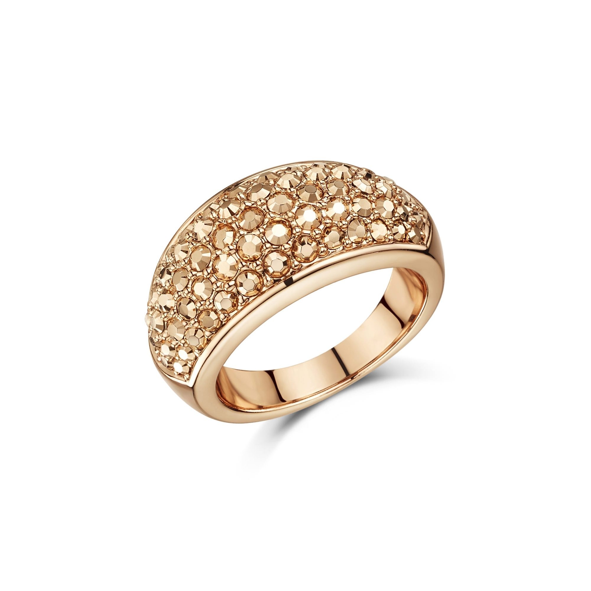 Buckley London Ring »roséfarben mit Kristallen«